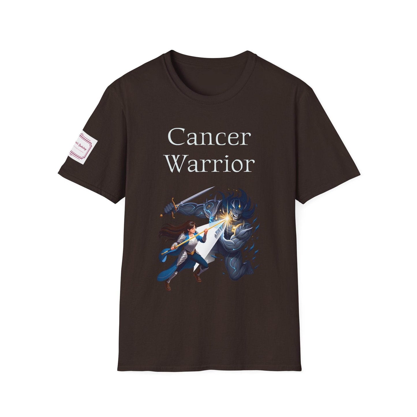 Cancer Warrior Unisex Softstyle T-Shirt - Empowering Graphic Tee for Women's Health Awarenes - The Dreamer's Bookshop.