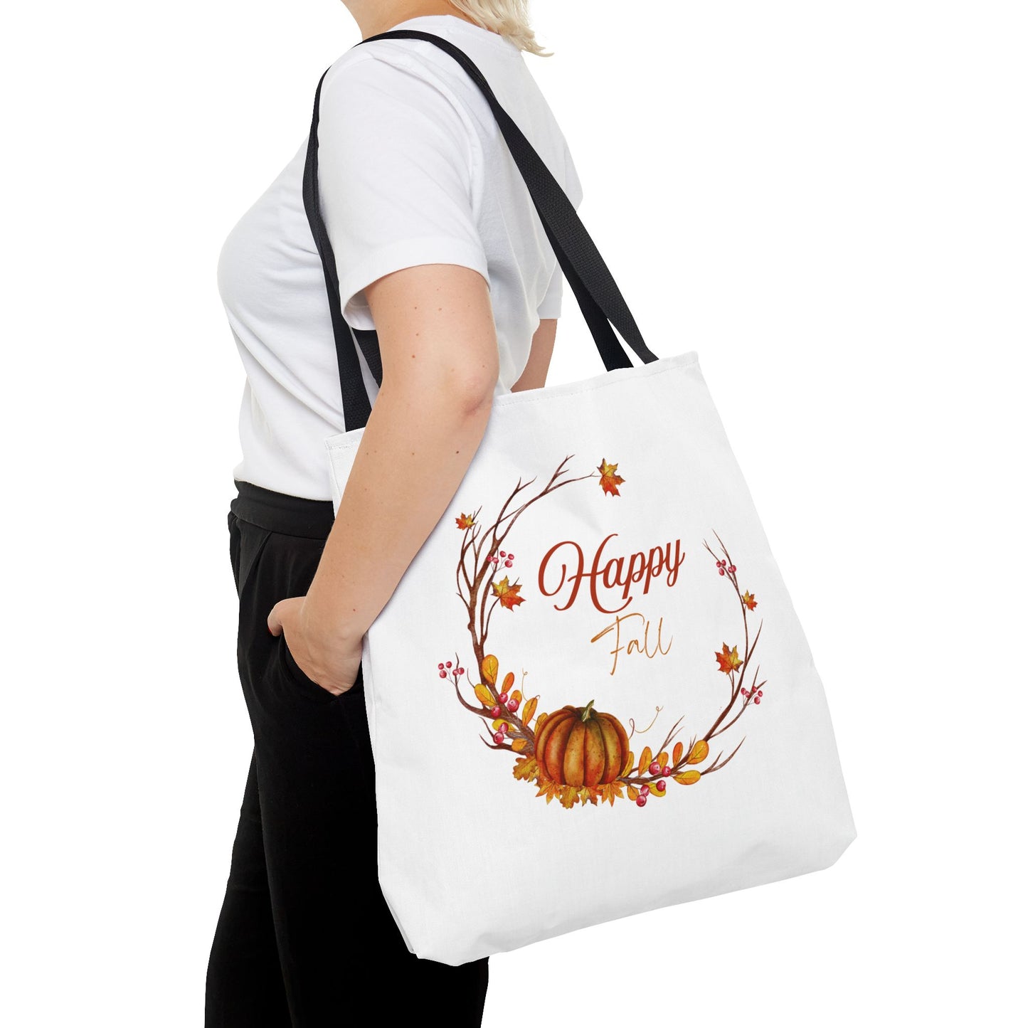 Happy Fall Tote Bag - Cozy Autumn Design