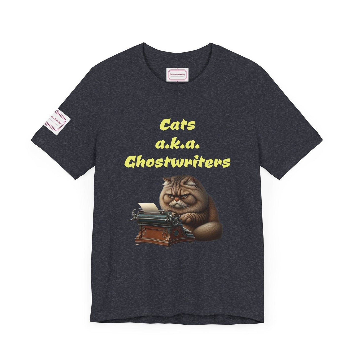 Cats Ghostwriters Tee - Fun Short Sleeve Shirt for Writers & Book Lovers - The Dreamer's Bookshop.