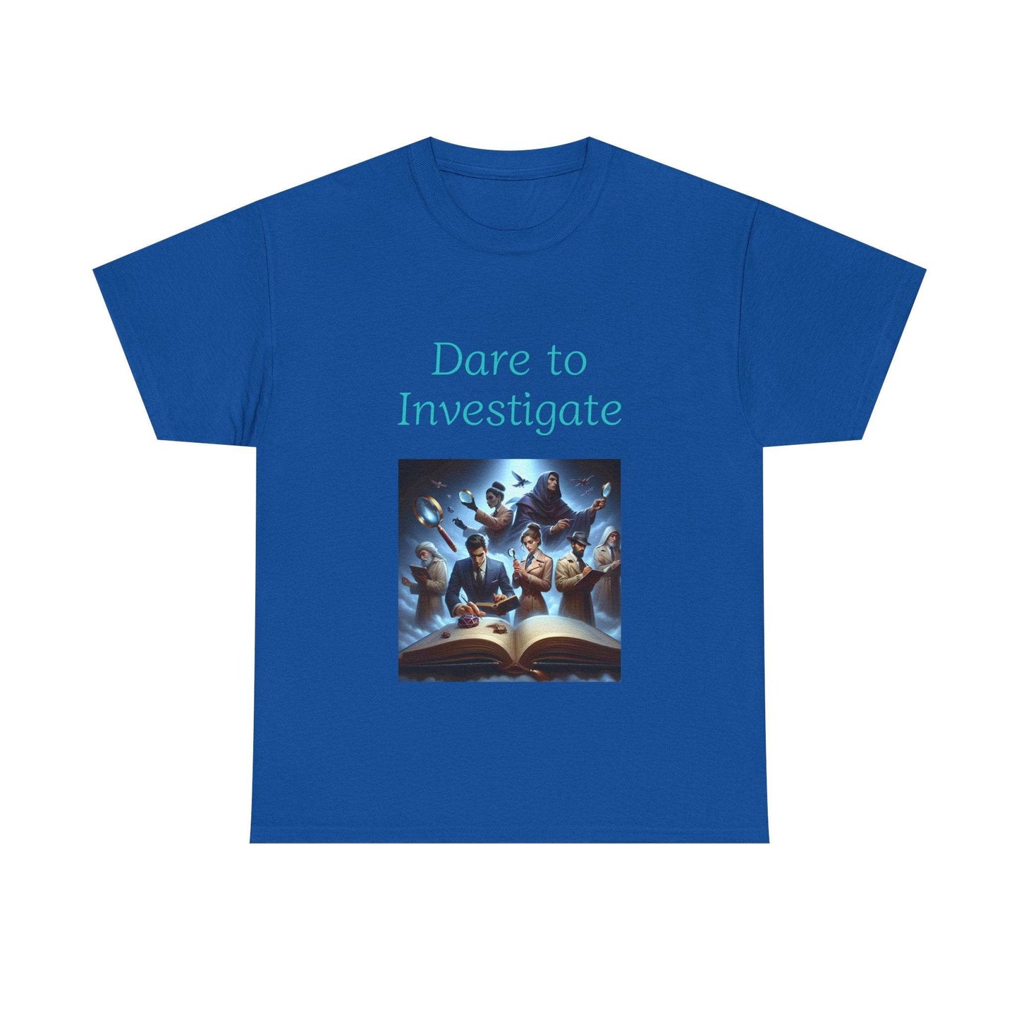 Investigate - Unisex Heavy Cotton Tee - Crime/Mystery Books - The Dreamer's Bookshop.