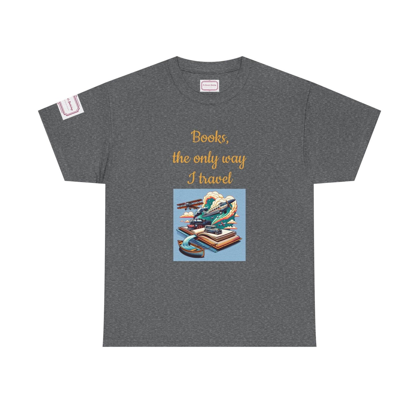 Travel - Unisex Heavy Cotton Tee - Perfect for Book Lovers - The Dreamer's Bookshop.