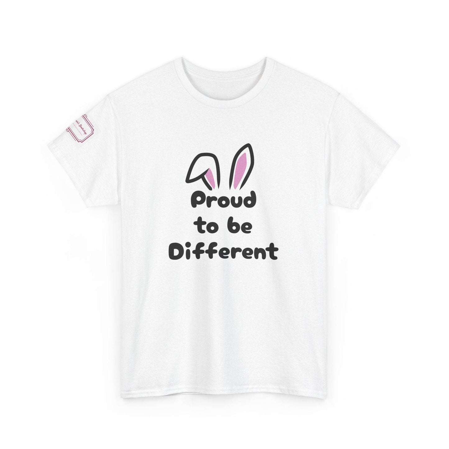 Proud to be Different Unisex Heavy Cotton Tee - Fun & Inclusive Graphic T-Shirt - The Dreamer's Bookshop.
