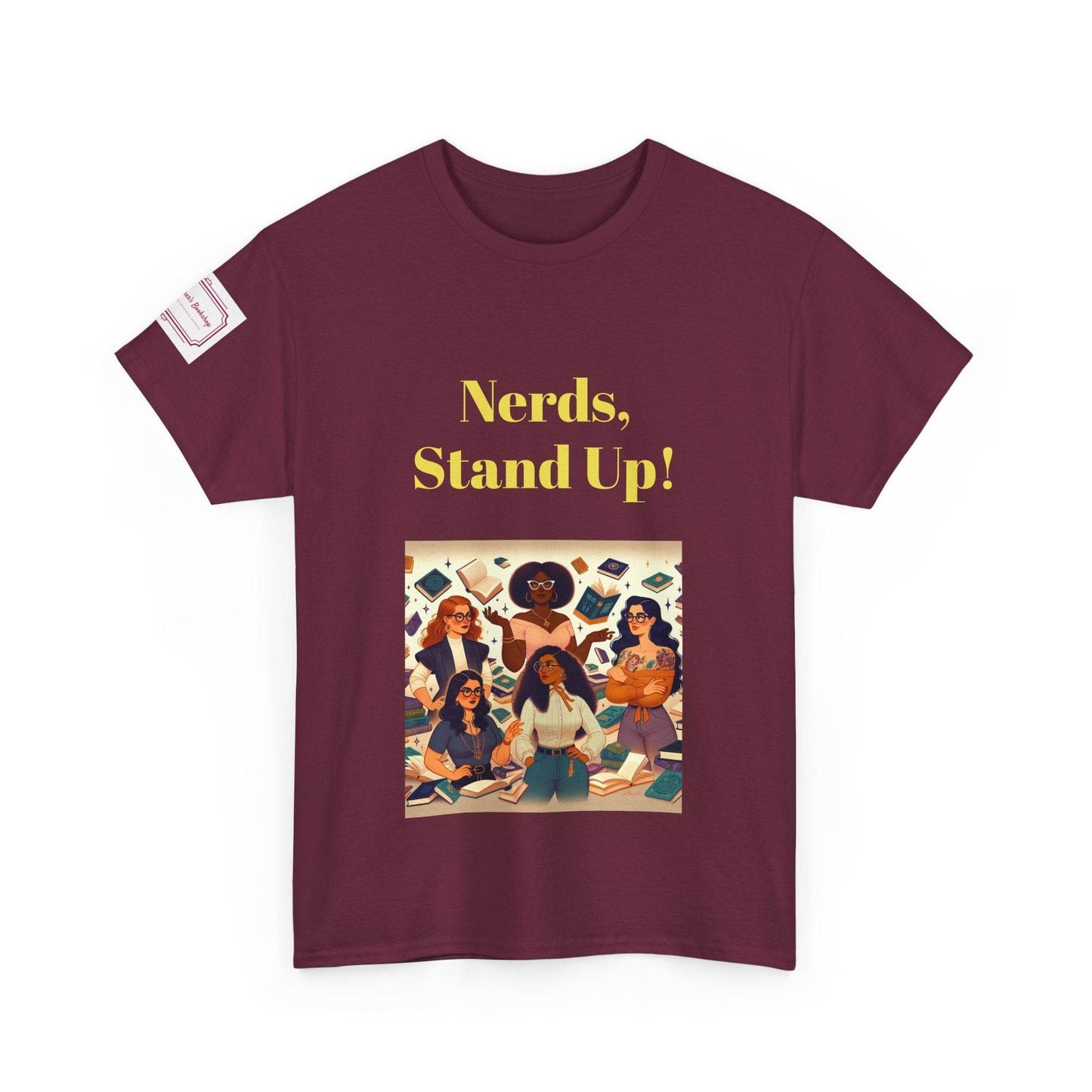Nerds Stand Up - Unisex Heavy Cotton Tee - Book Lovers - The Dreamer's Bookshop.