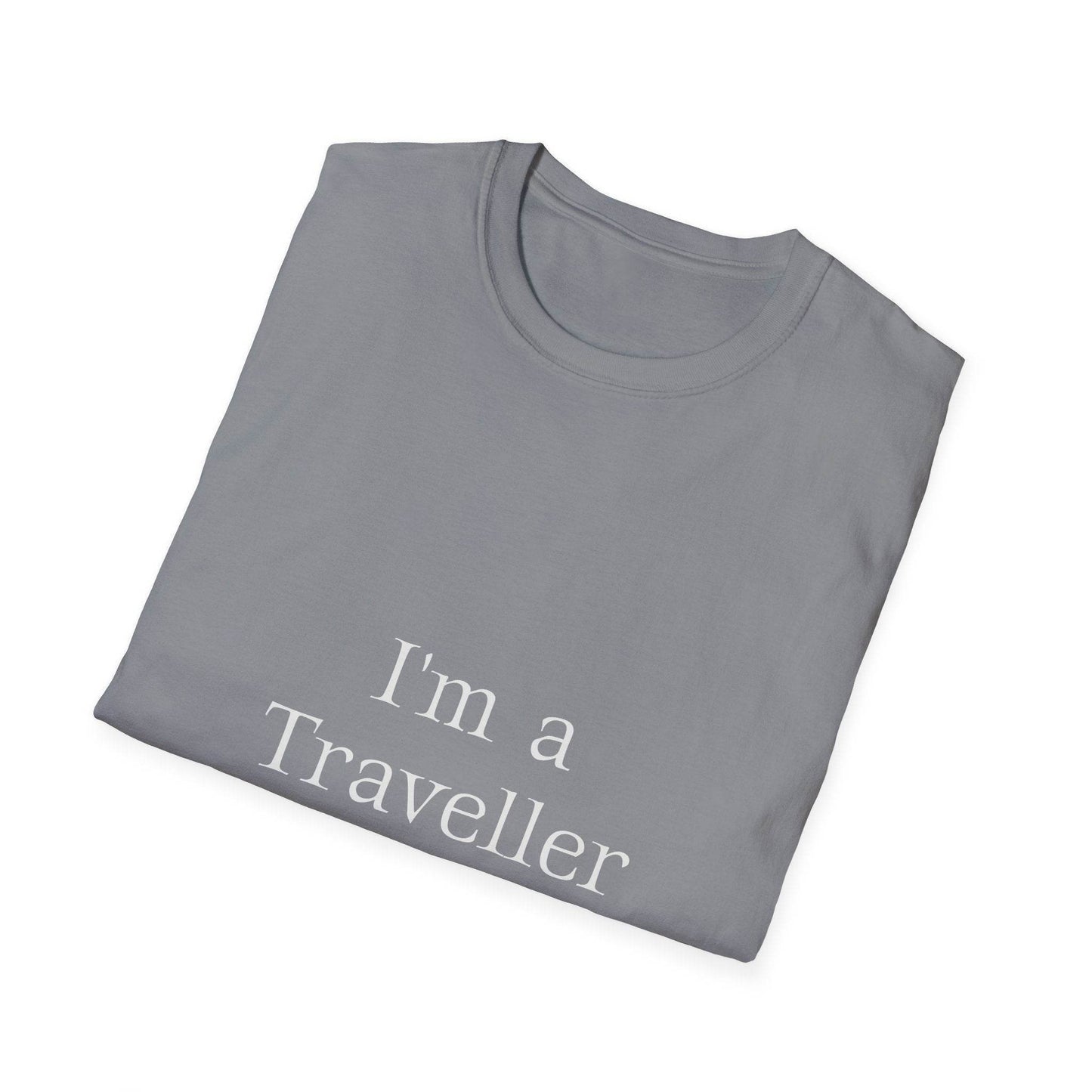 Unisex Softstyle T-Shirt - 'I'm a Traveller of Worlds' & 'Books Take Me Places Far & Beyond' - The Dreamer's Bookshop.