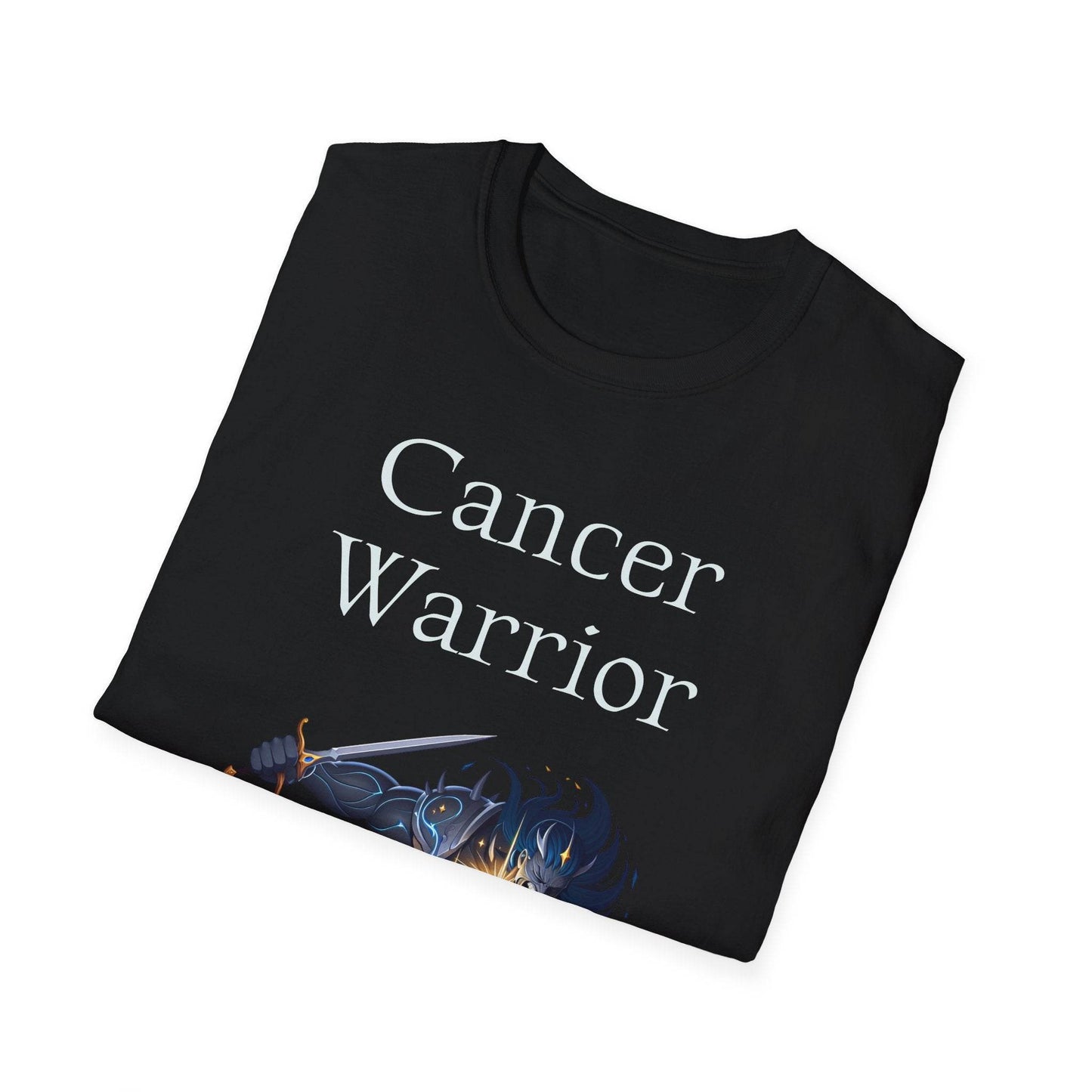 Cancer Warrior Unisex Softstyle T-Shirt - Empowering Graphic Tee for Women's Health Awarenes - The Dreamer's Bookshop.