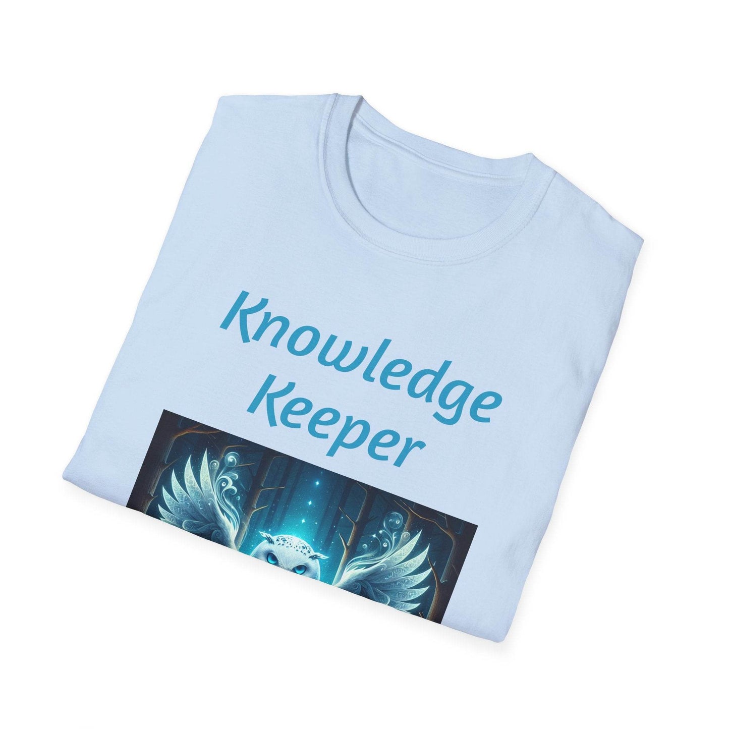 Knowledge Keeper Owl Unisex Softstyle T-Shirt - Inspirational Tee for Wisdom Seekers - Proud Reader - The Dreamer's Bookshop.