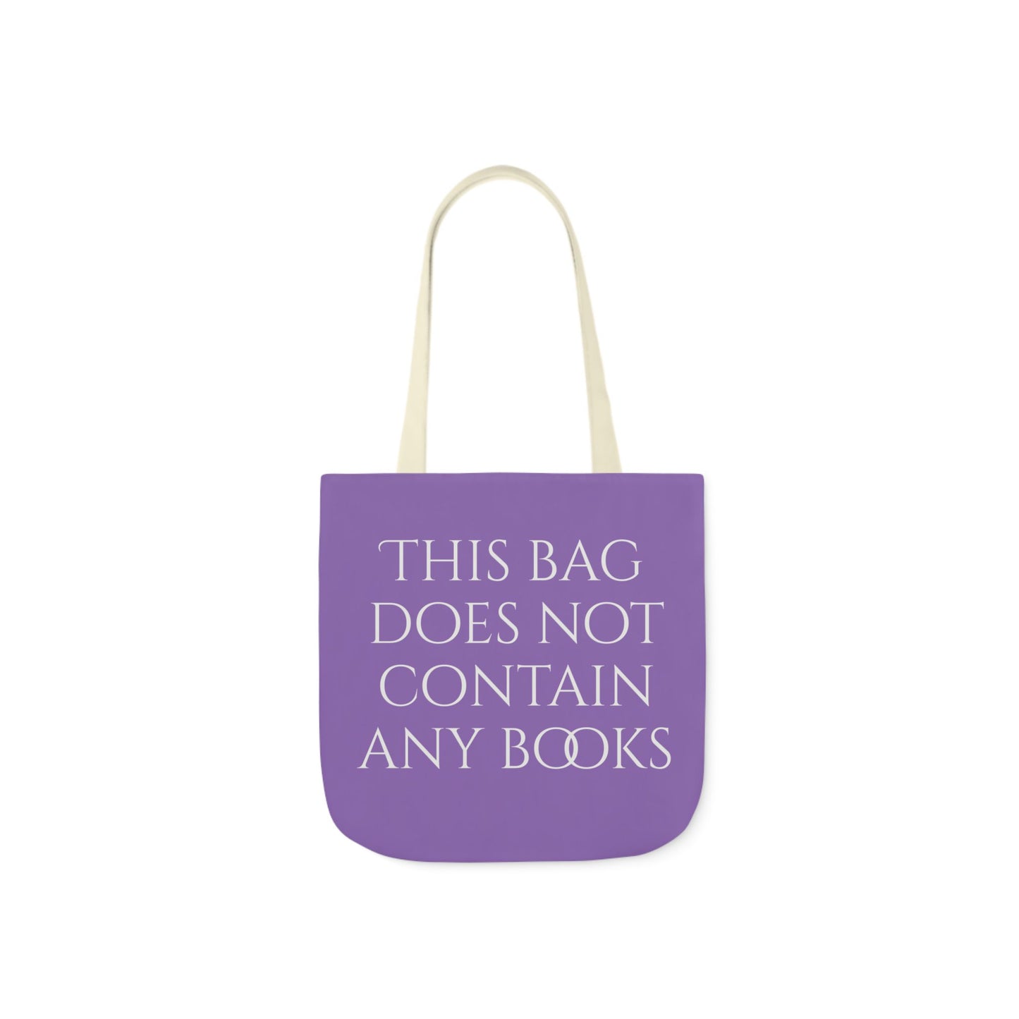 Funny Canvas Tote Bag - "This Bag Does Not Contain Any Books" - 5-Color Straps - The Dreamer's Bookshop.