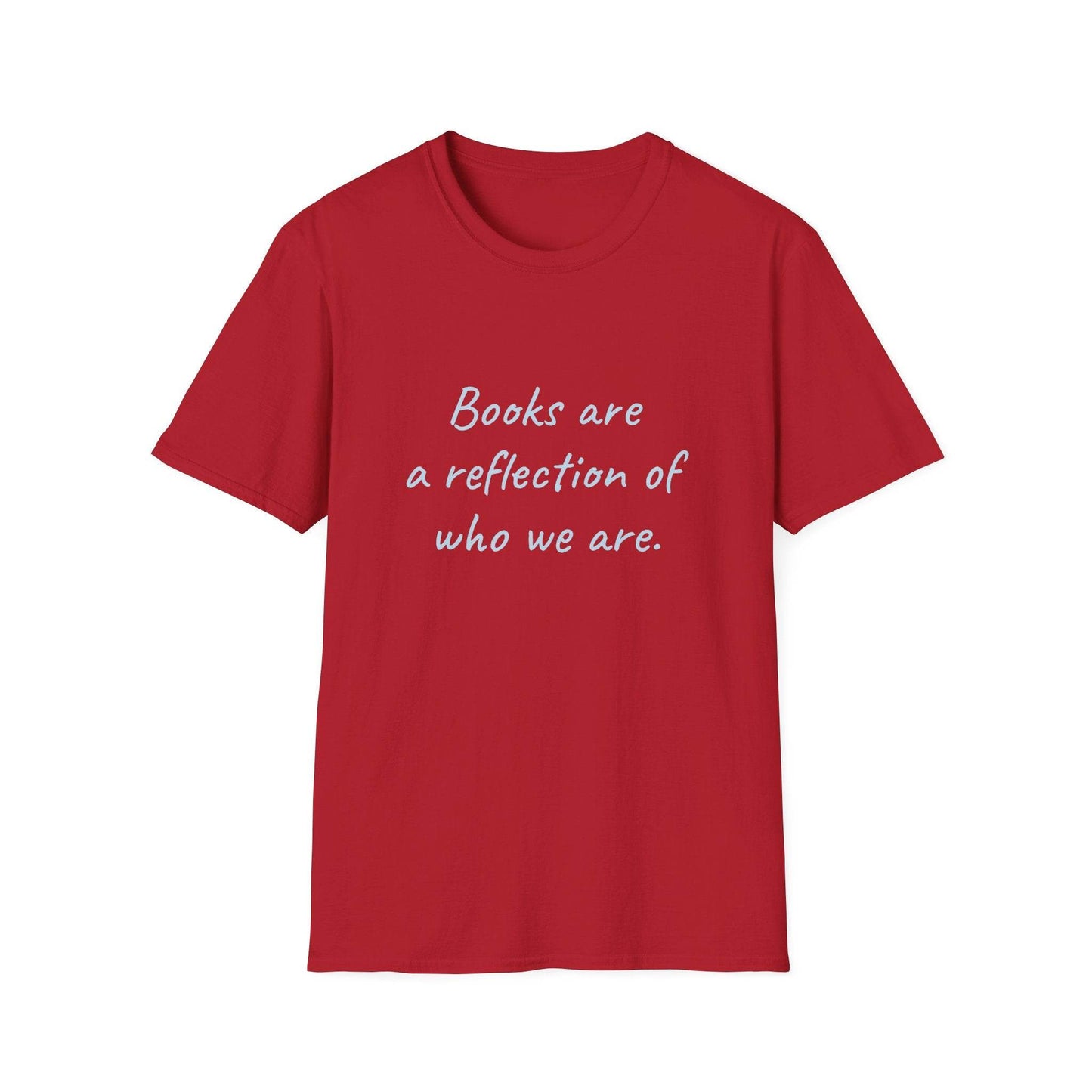 Books Are A Reflection T-Shirt – Unisex Softstyle Tee for Book Lovers - The Dreamer's Bookshop.