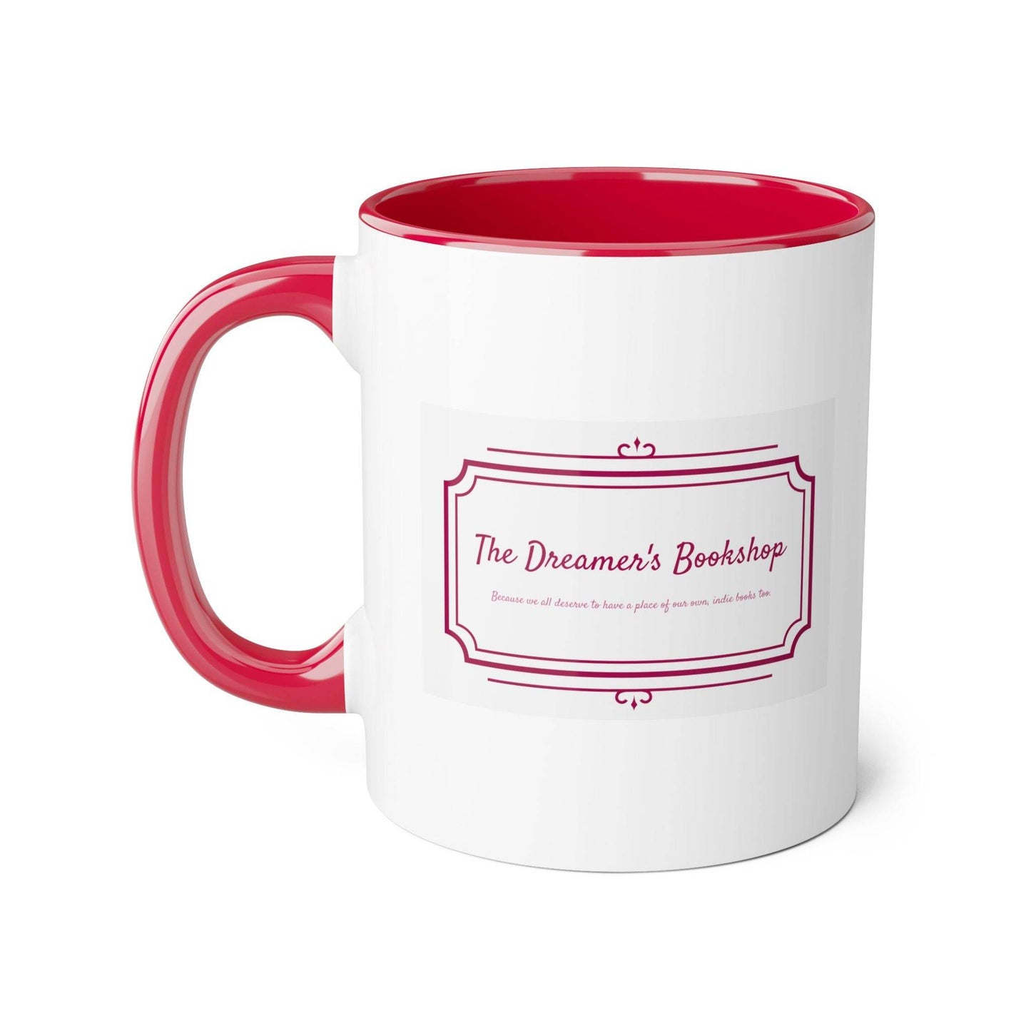 Personalized Dreamer's Bookshop Accent Mug - 11oz Coffee Cup for Book Lovers - The Dreamer's Bookshop.