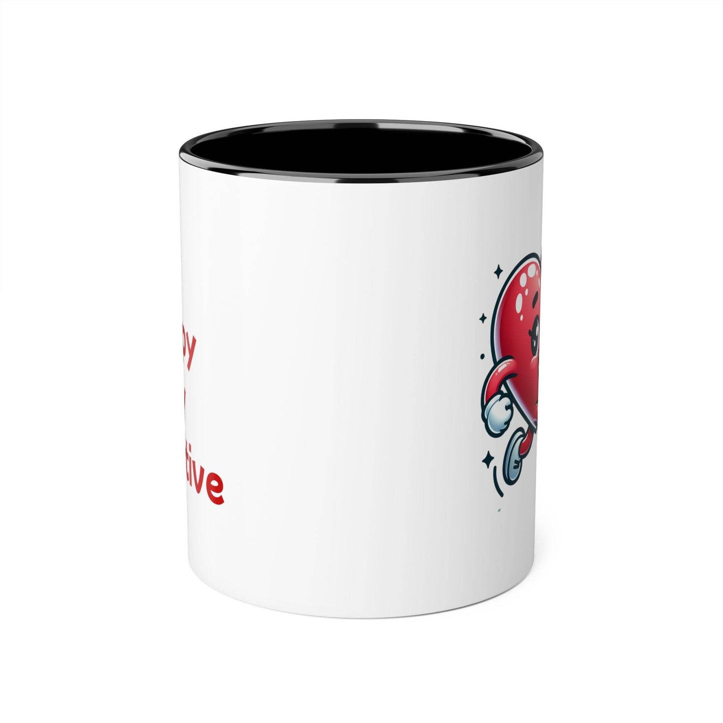 Be Happy Stay Positive Accent Mug - 11oz Coffee Cup for Daily Inspiration - The Dreamer's Bookshop.