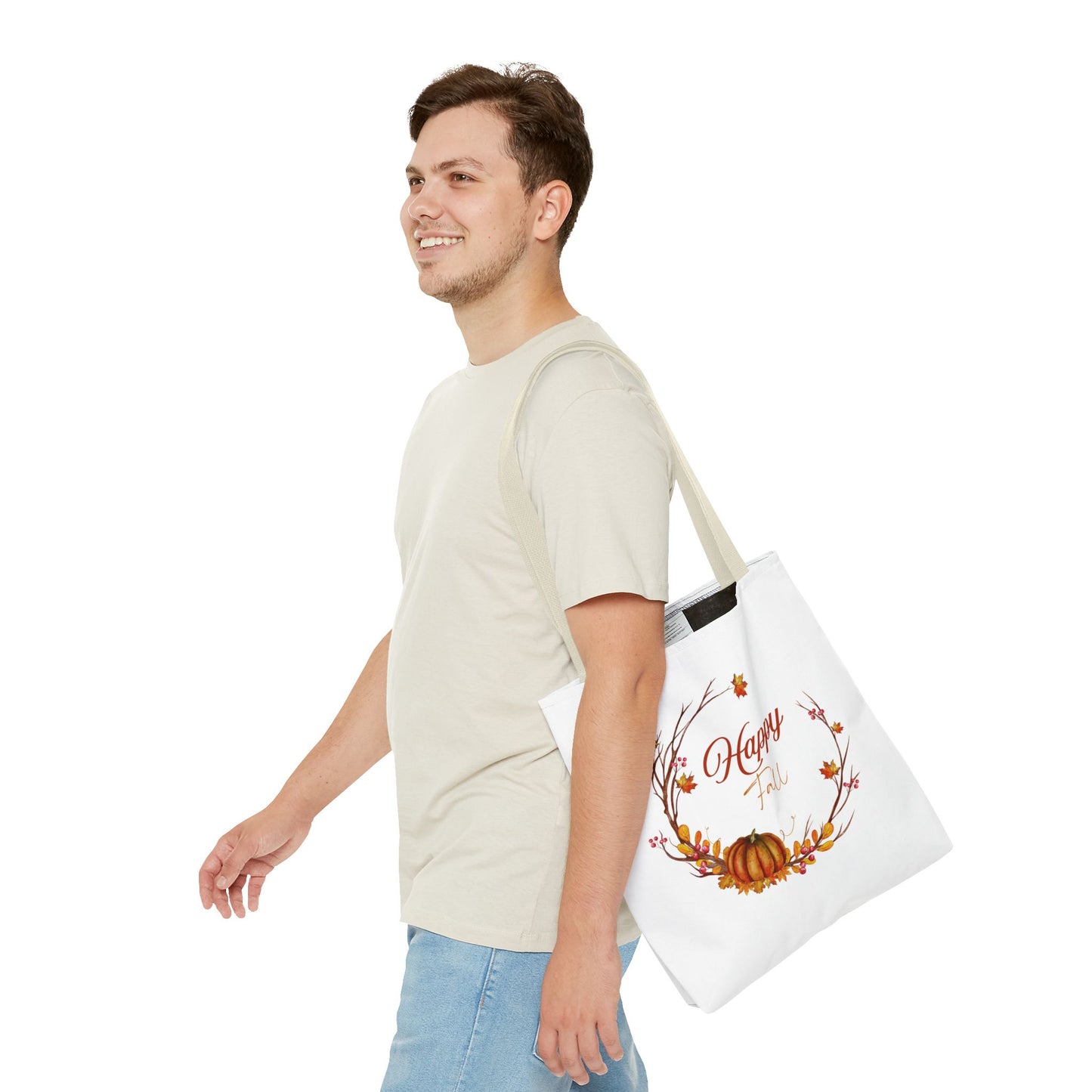 Happy Fall Tote Bag - Cozy Autumn Design