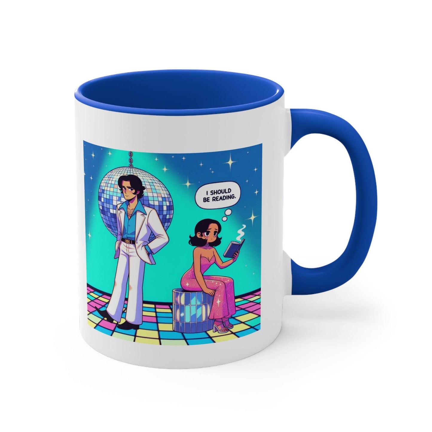 I should be reading Mug - 11oz Fun Coffee Cup for Happy Vibes - The Dreamer's Bookshop.