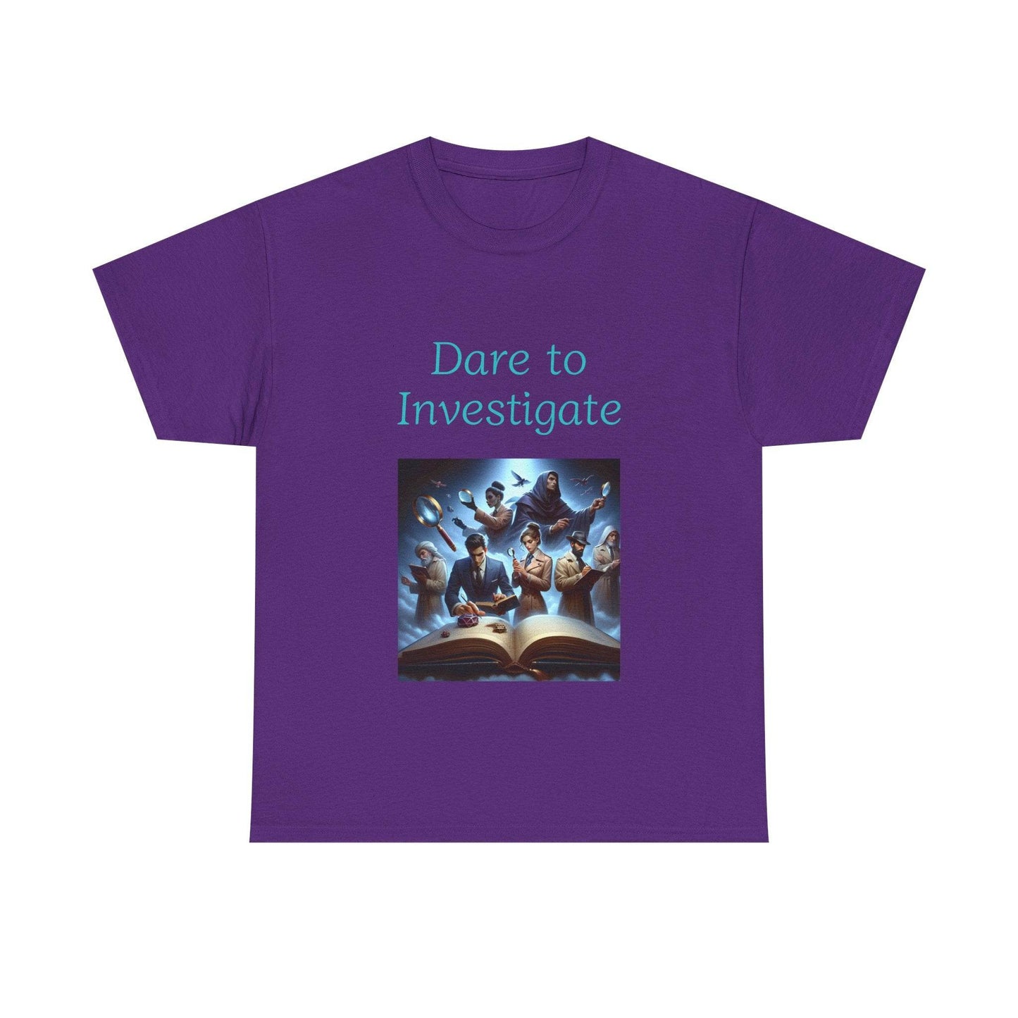 Investigate - Unisex Heavy Cotton Tee - Crime/Mystery Books - The Dreamer's Bookshop.
