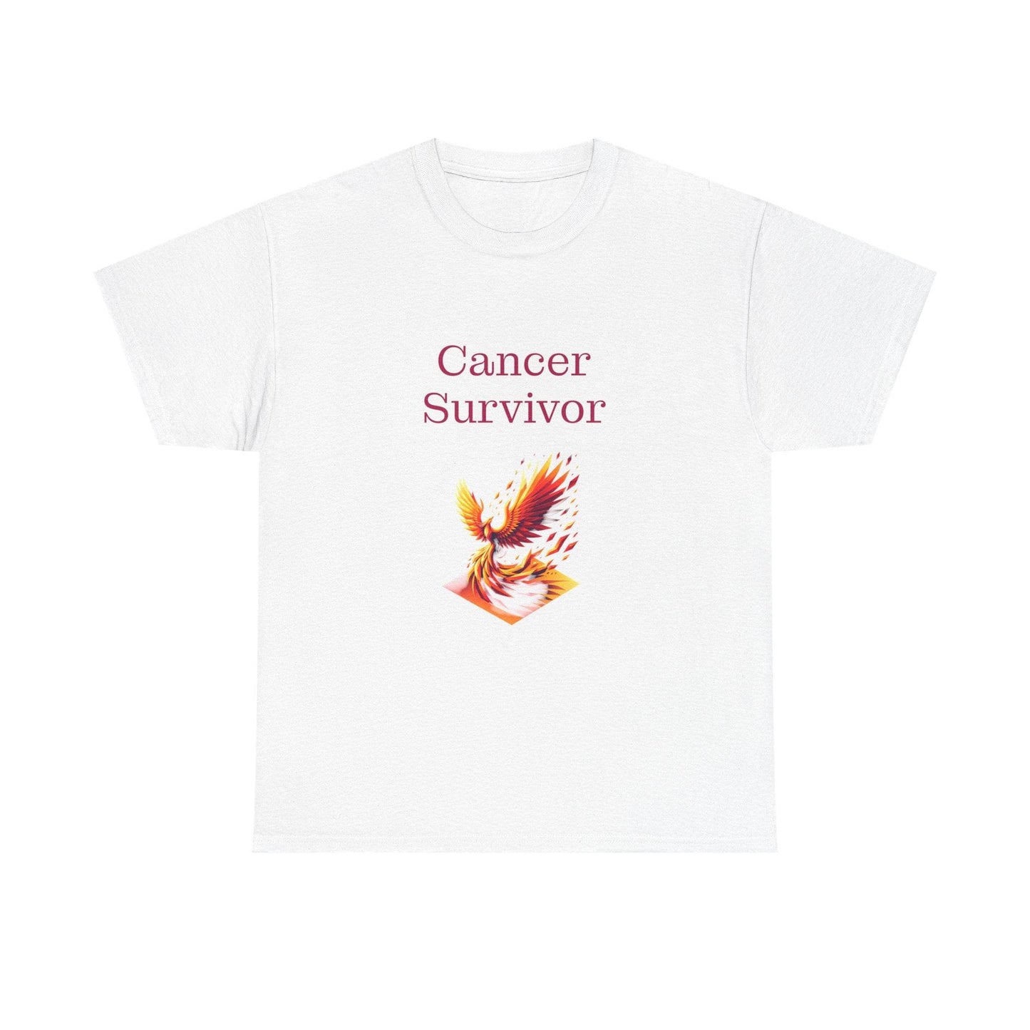Cancer Survivor Unisex Heavy Cotton Tee - Inspirational Battle T-Shirt - The Dreamer's Bookshop.