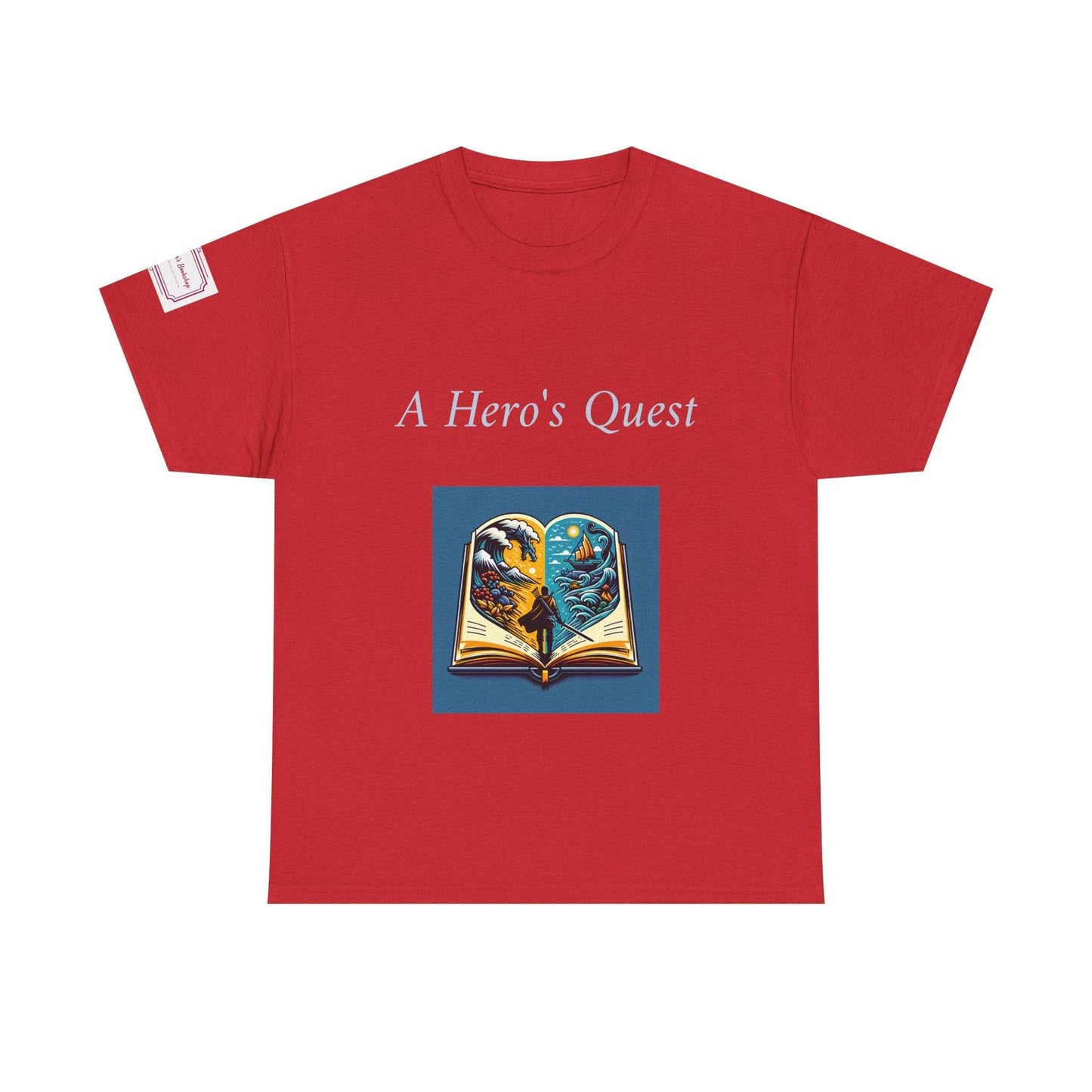 Adventure - Graphic Unisex Heavy Cotton Tee - Hero's Quest - The Dreamer's Bookshop.