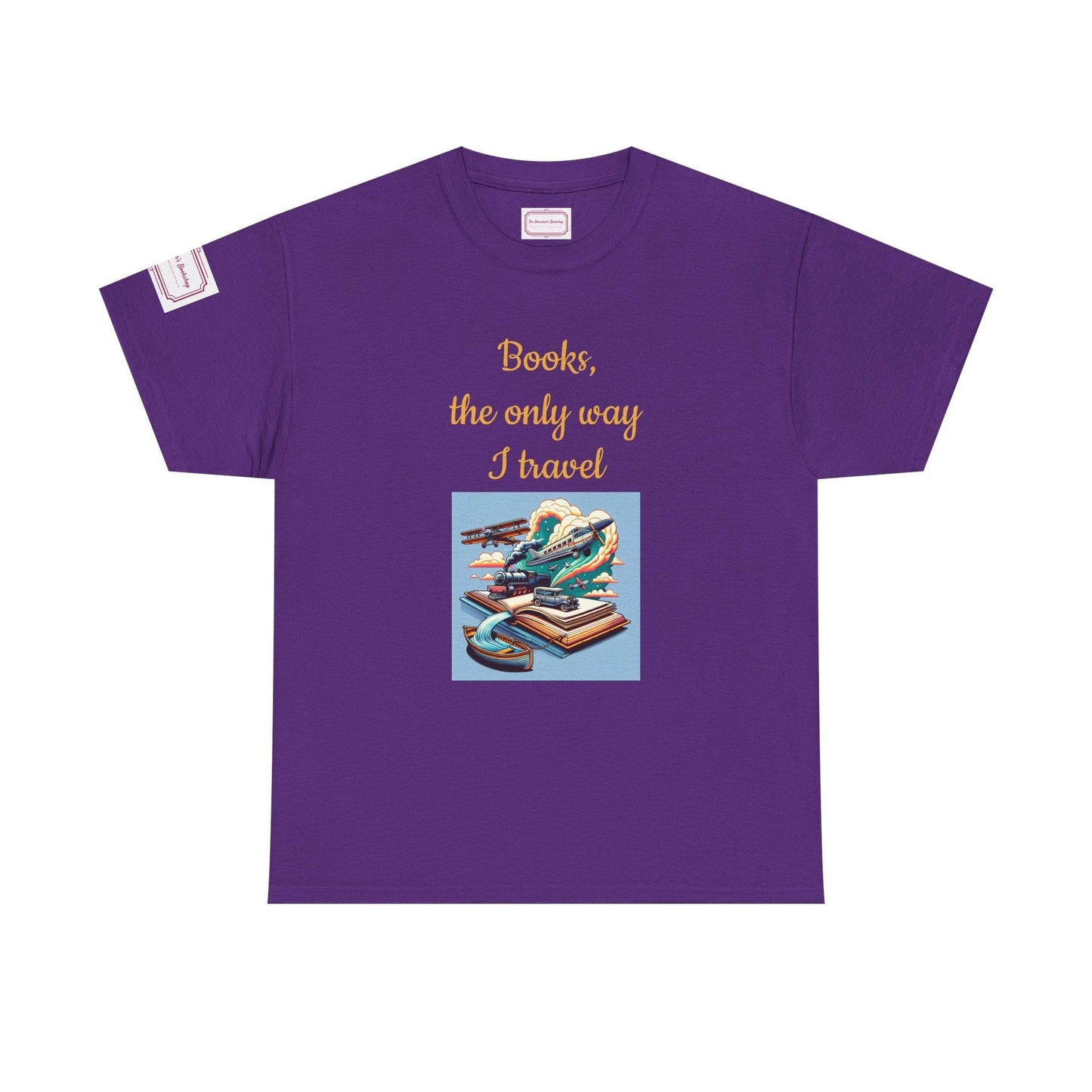 Travel - Unisex Heavy Cotton Tee - Perfect for Book Lovers - The Dreamer's Bookshop.