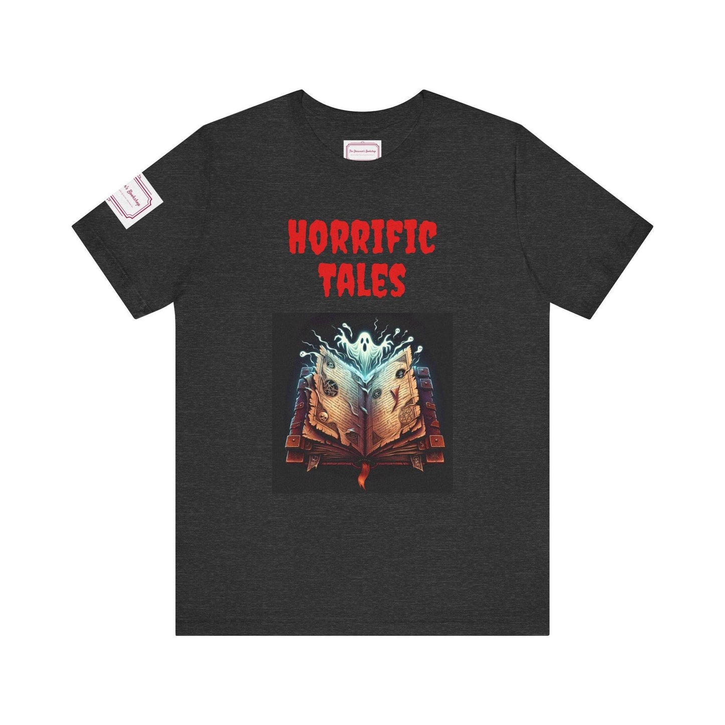 Horrific Tales Tee - Fun Short Sleeve Shirt for Writers & Book Lovers - The Dreamer's Bookshop.
