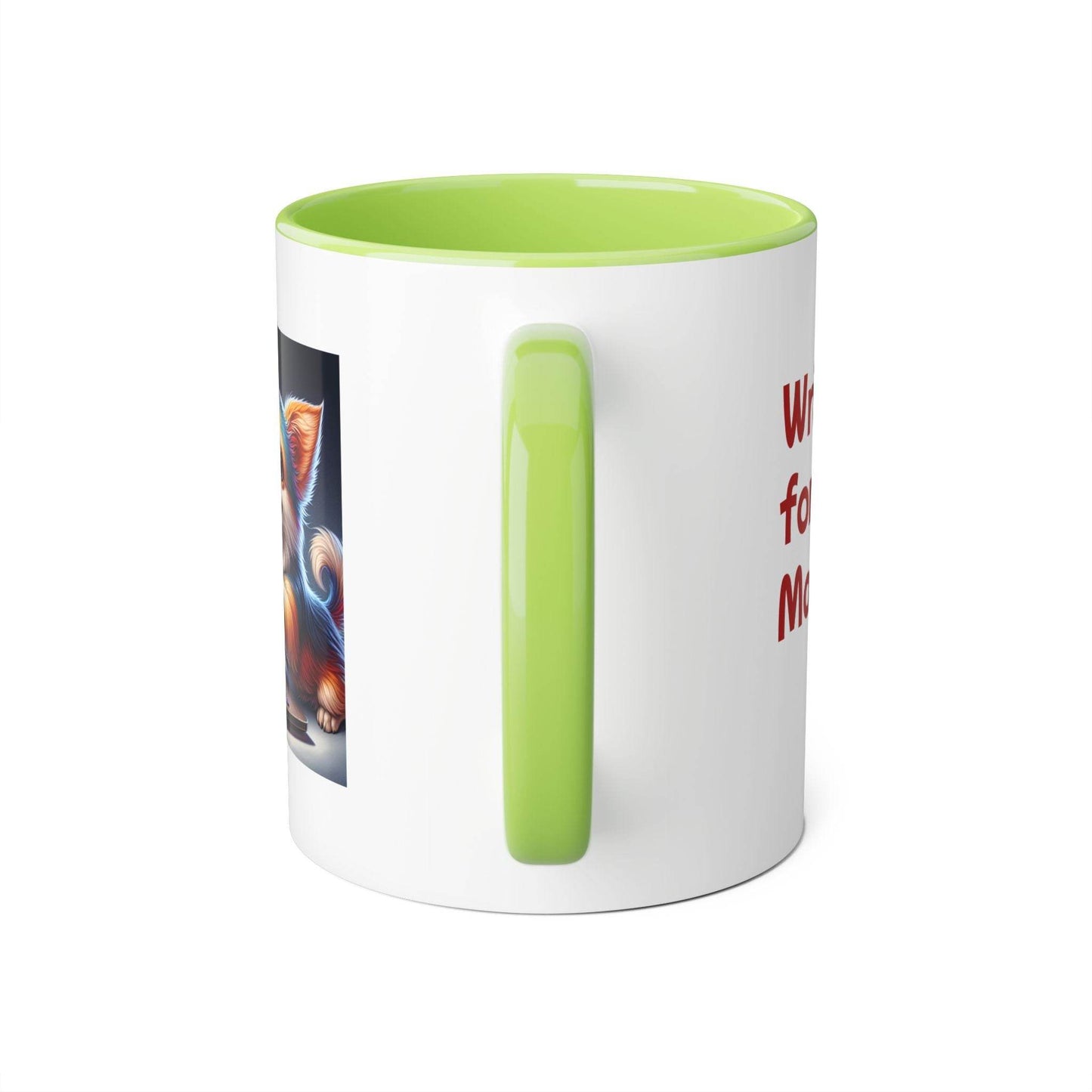 Funny Dog Writer Accent Mug - 11oz Coffee Cup for Book Lovers - The Dreamer's Bookshop.