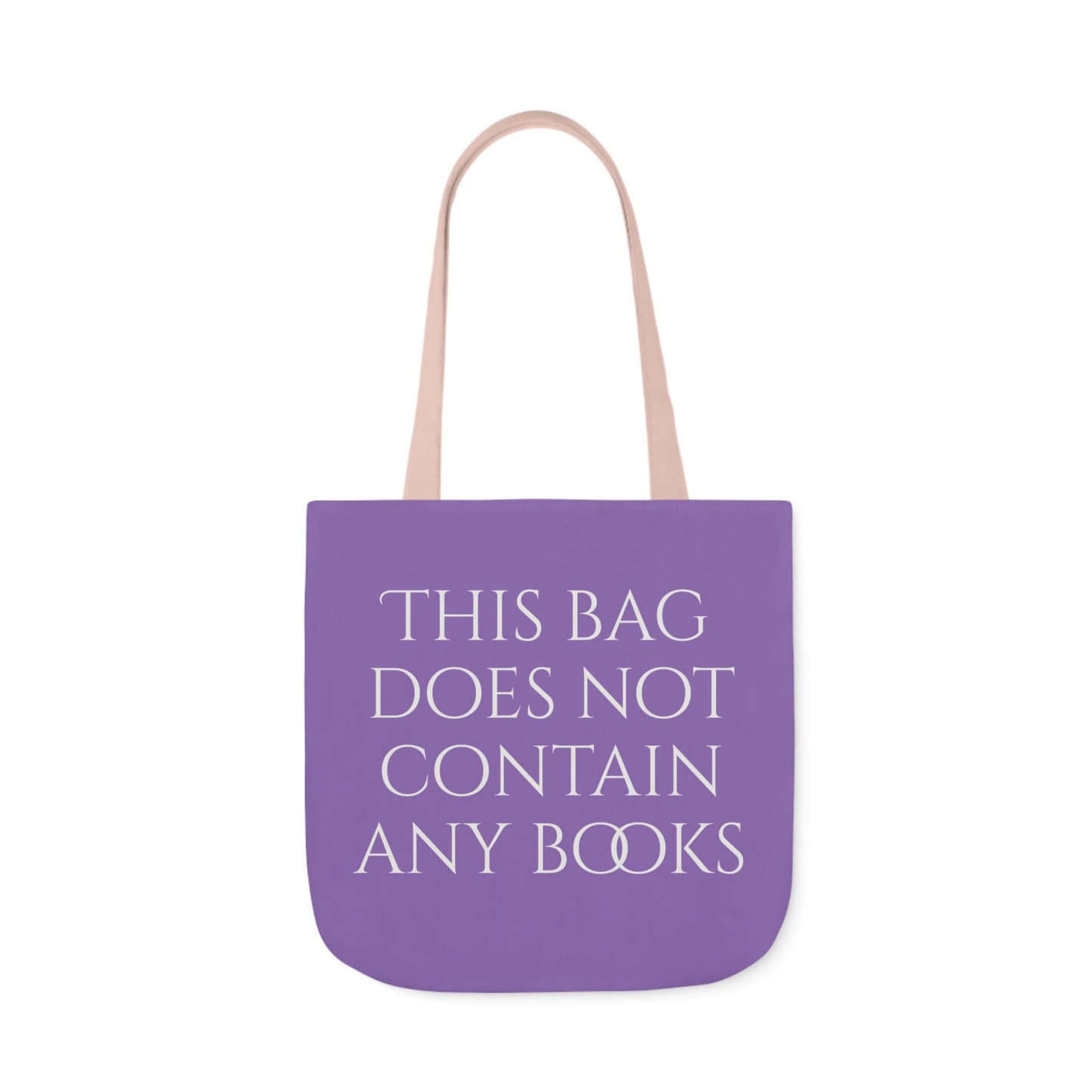 Funny Canvas Tote Bag - "This Bag Does Not Contain Any Books" - 5-Color Straps - The Dreamer's Bookshop.