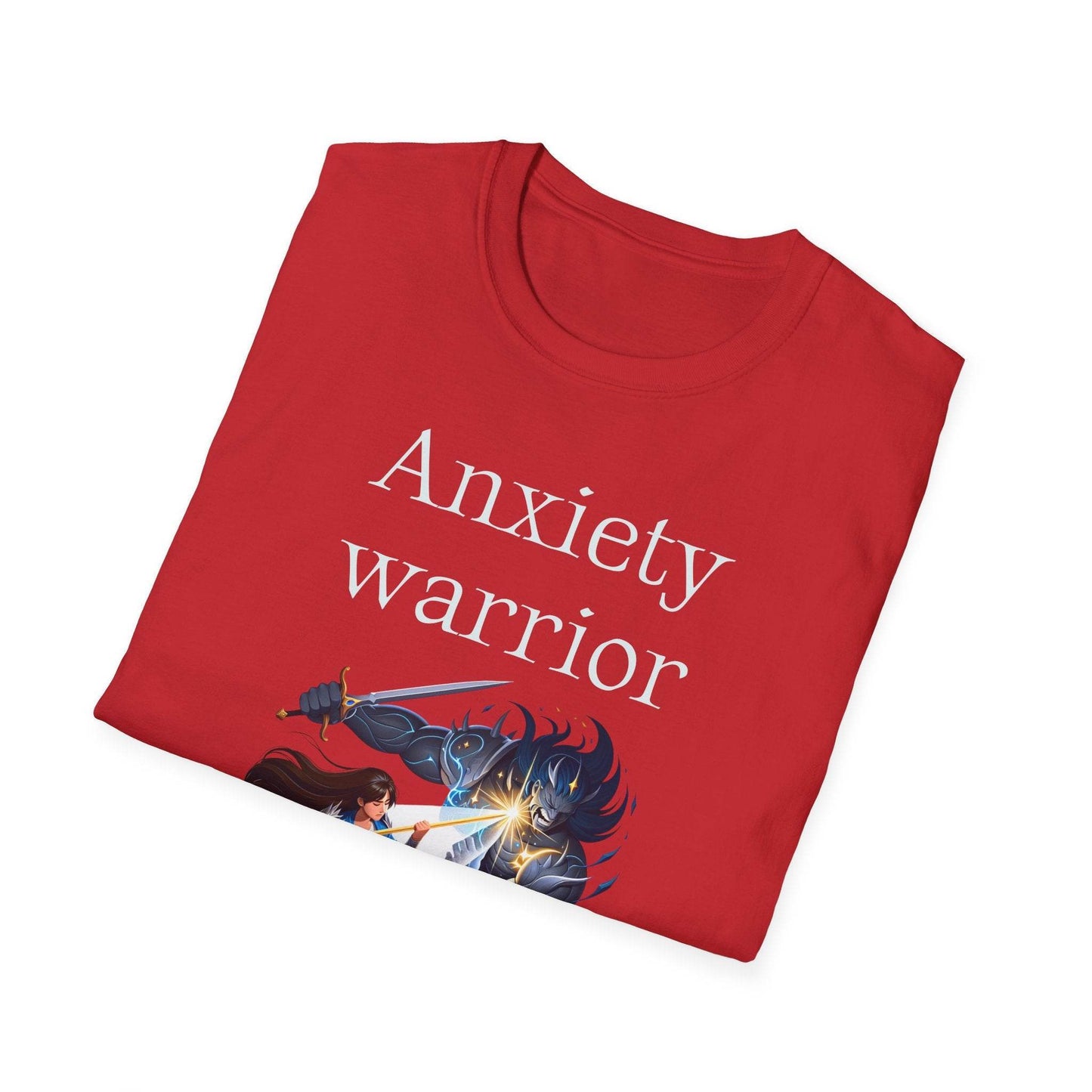 Anxiety Warrior Unisex Softstyle T-Shirt - What's Your Battle? - The Dreamer's Bookshop.