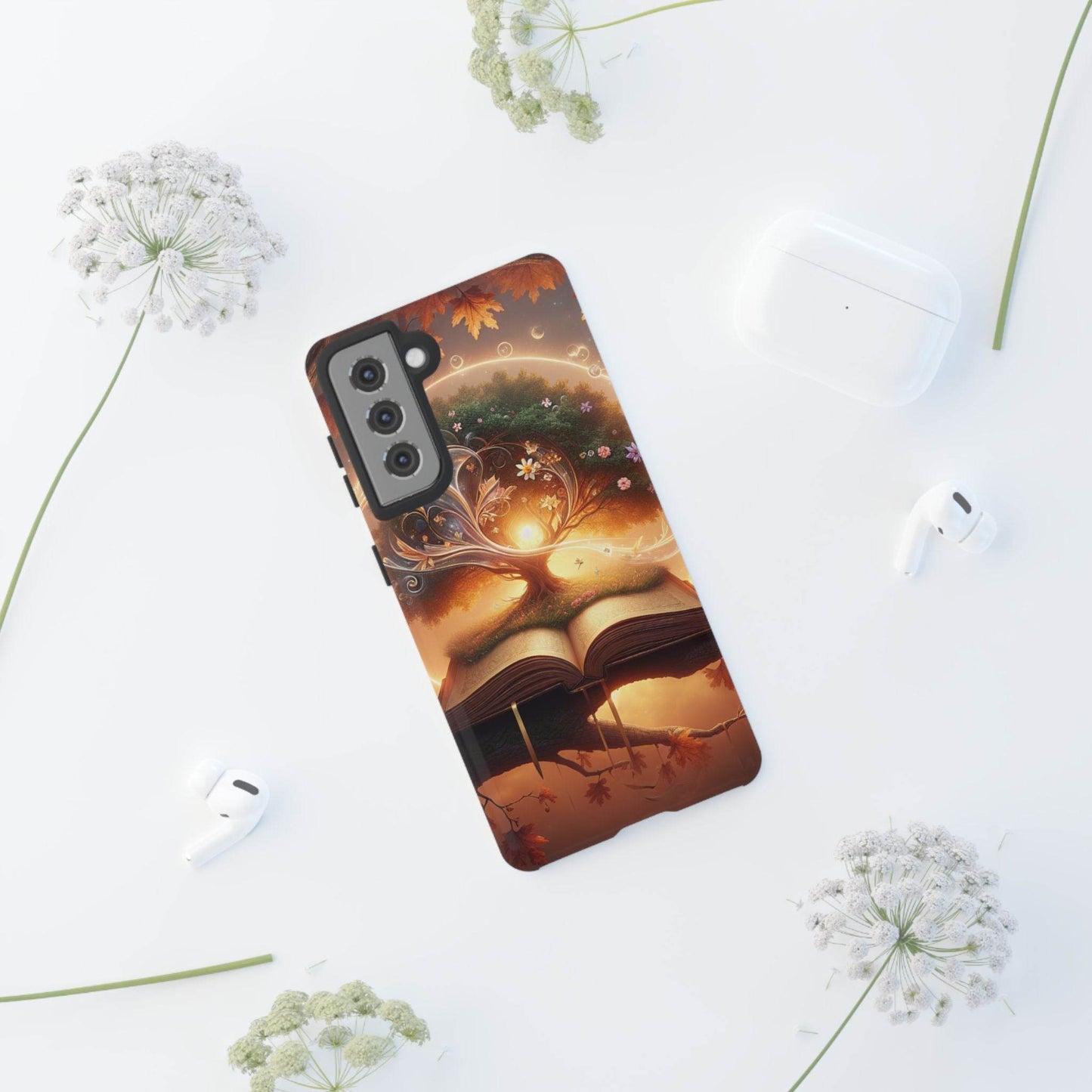 Nature-Inspired iPhone & Samsung Phone Case with Tree of Life Design - The Dreamer's Bookshop.