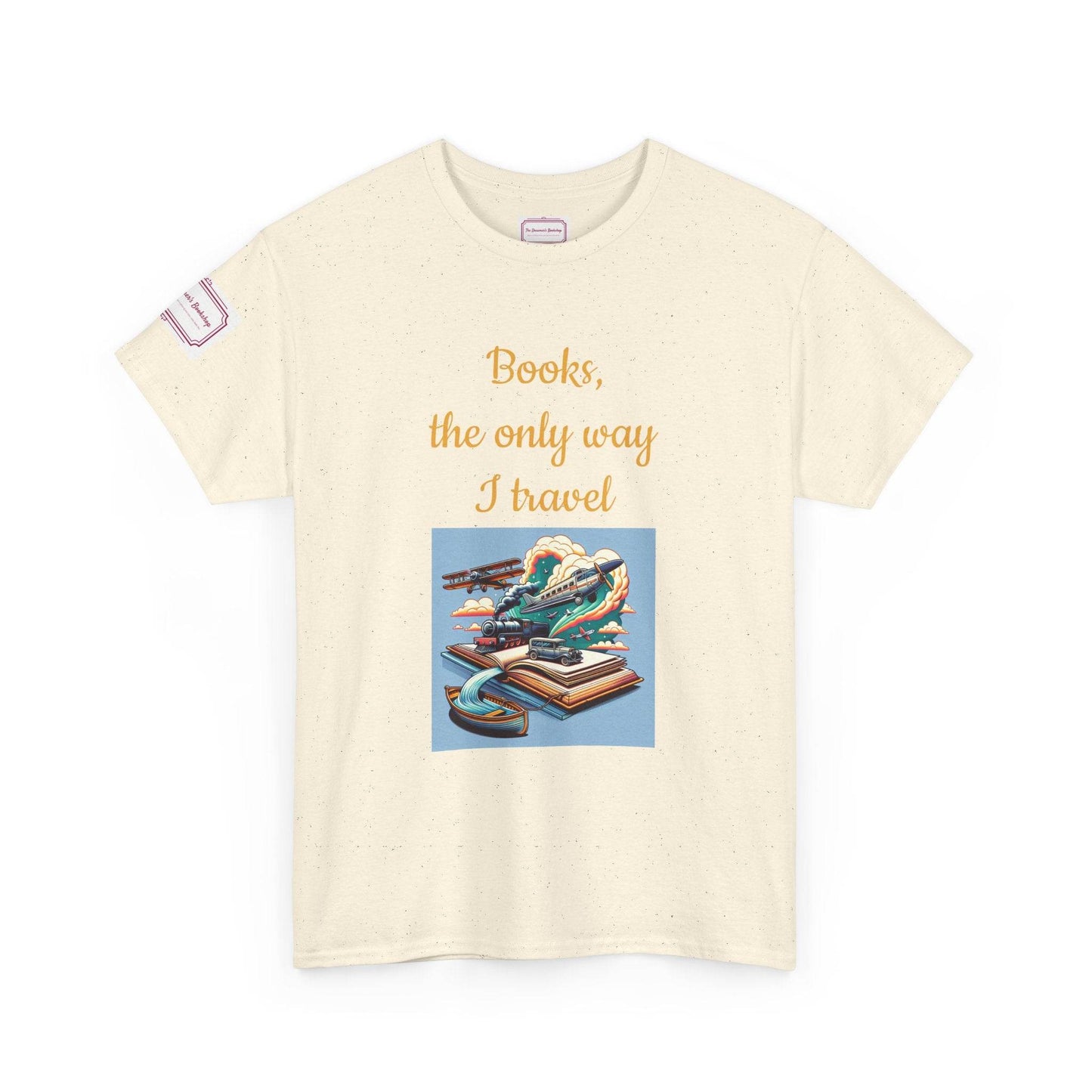 Travel - Unisex Heavy Cotton Tee - Perfect for Book Lovers - The Dreamer's Bookshop.