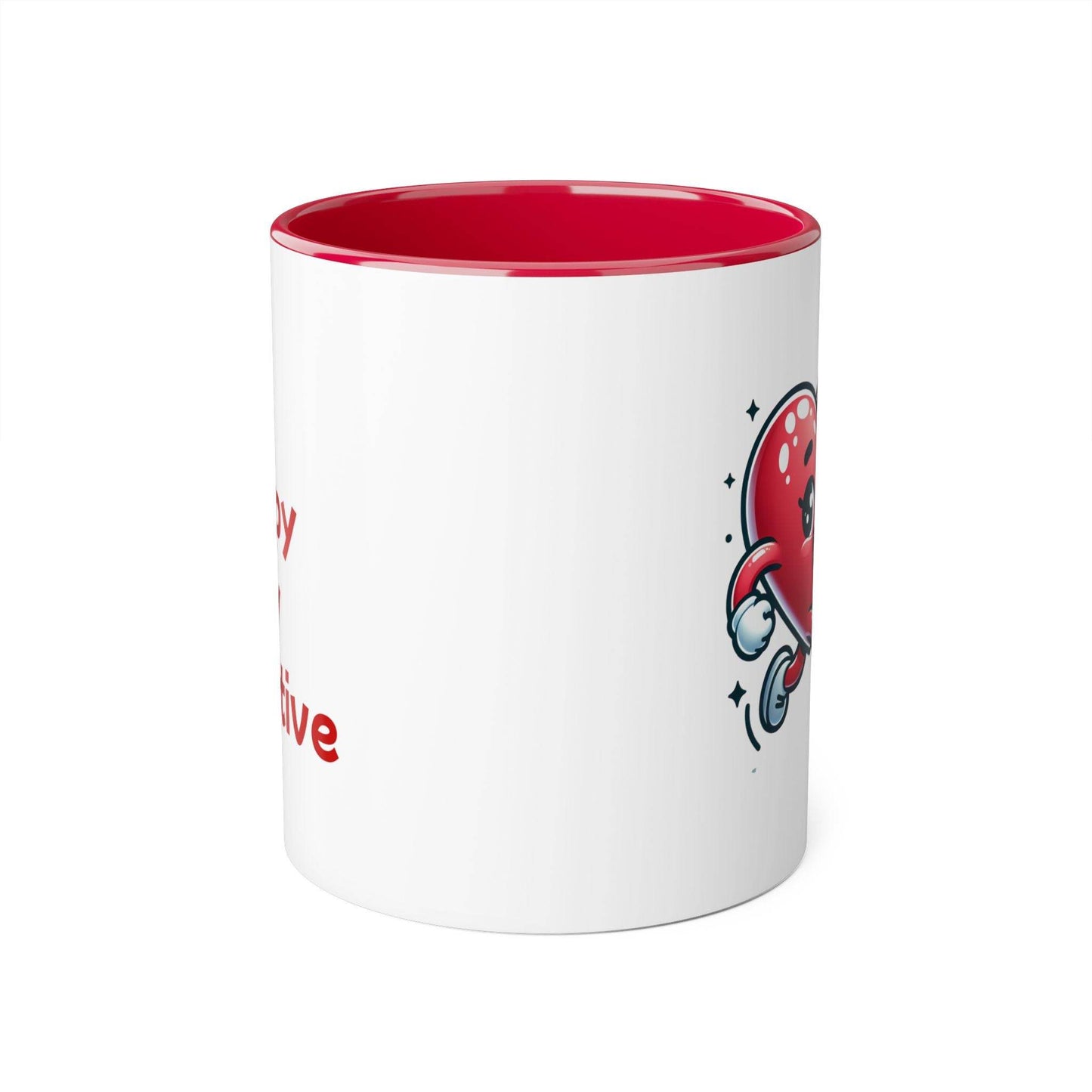 Be Happy Stay Positive Accent Mug - 11oz Coffee Cup for Daily Inspiration - The Dreamer's Bookshop.