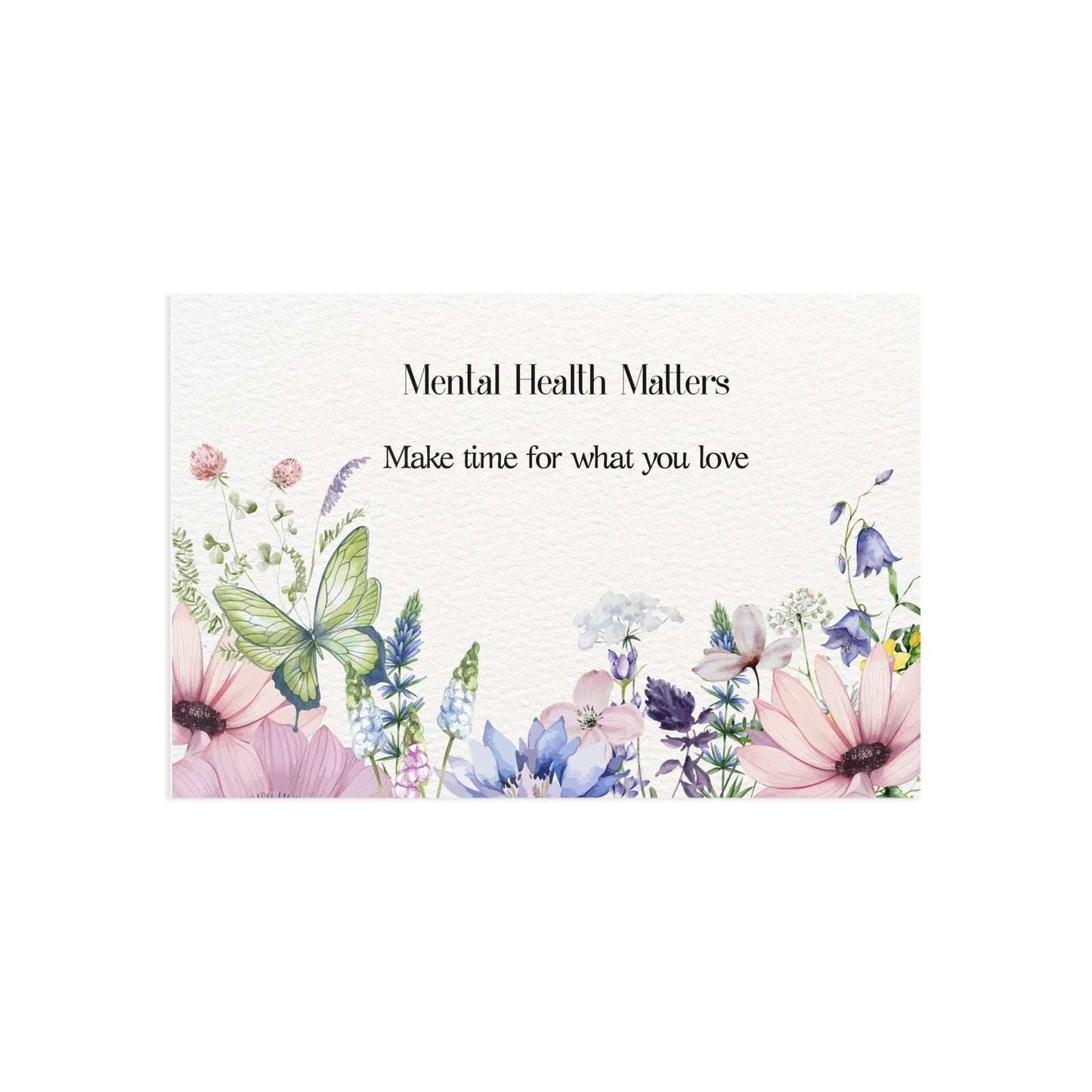 Watercolor "Make Time" Mental Health Matters Art Print - The Dreamer's Bookshop.
