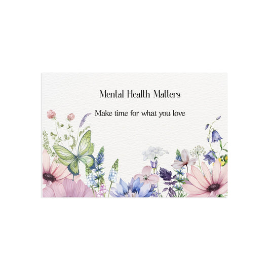 Watercolor "Make Time" Mental Health Matters Art Print - The Dreamer's Bookshop.