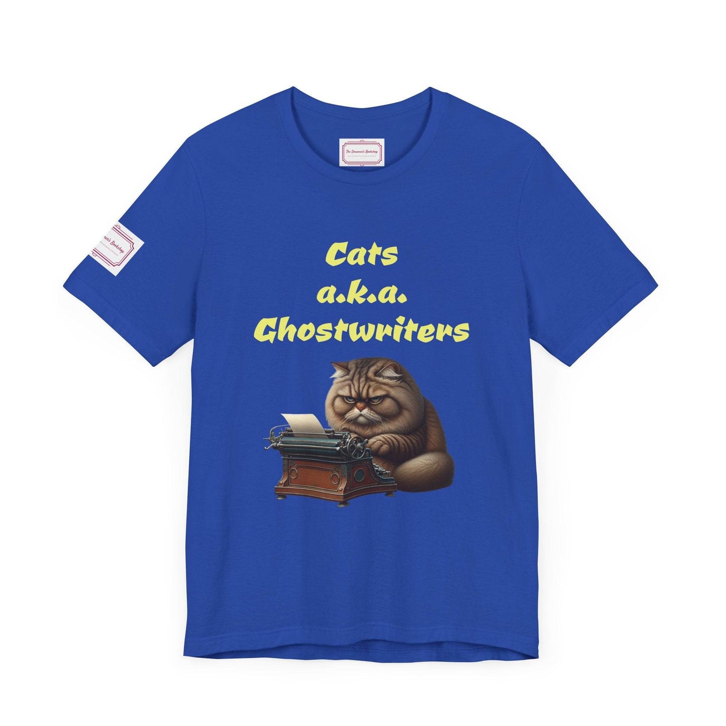 Cats Ghostwriters Tee - Fun Short Sleeve Shirt for Writers & Book Lovers - The Dreamer's Bookshop.