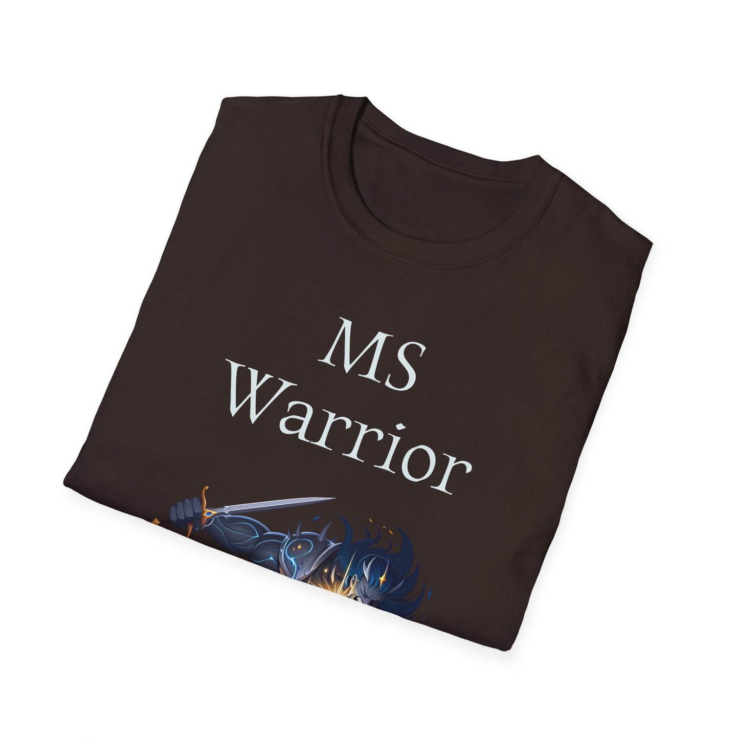M.S. Warrior Unisex Softstyle T-Shirt - Empowering Graphic Tee for Women's Health Awareness - The Dreamer's Bookshop.