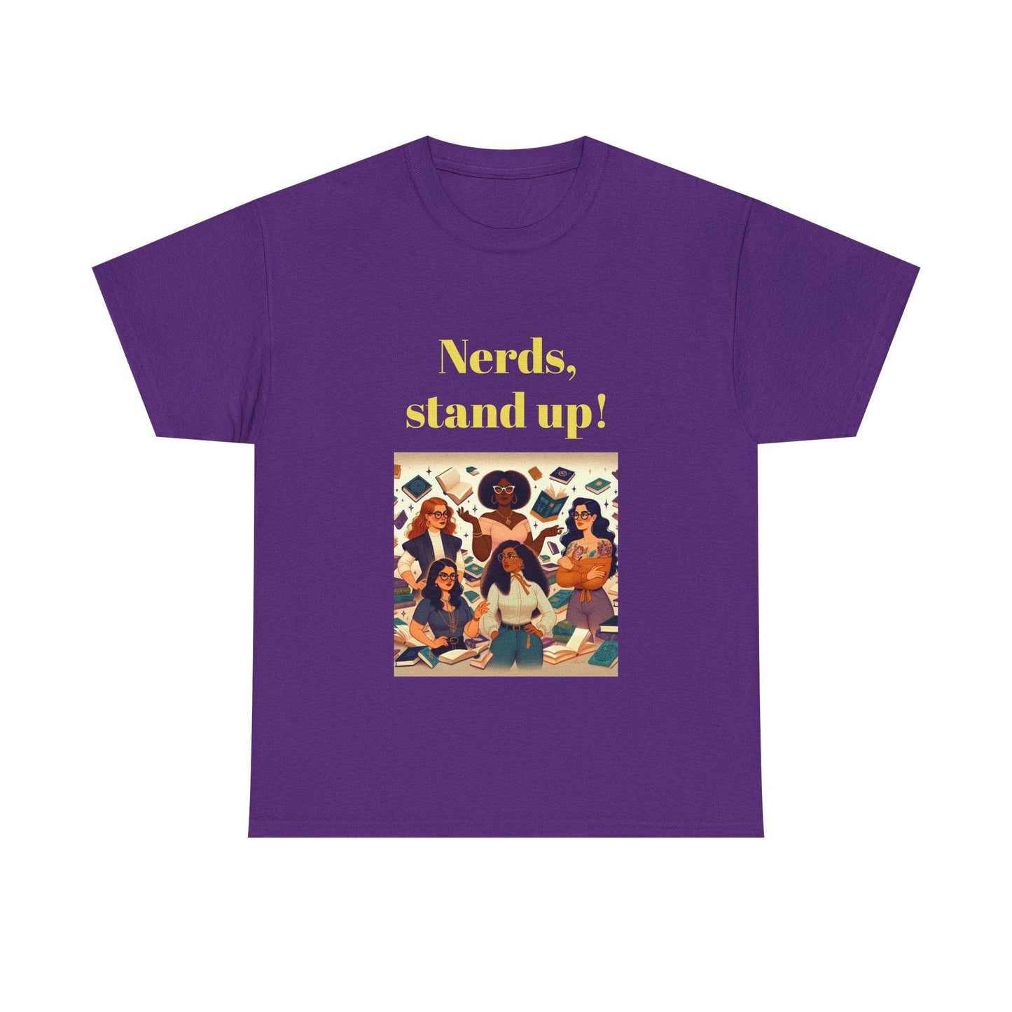 Nerds Stand Up - Unisex Heavy Cotton Tee - Book Lovers - The Dreamer's Bookshop.