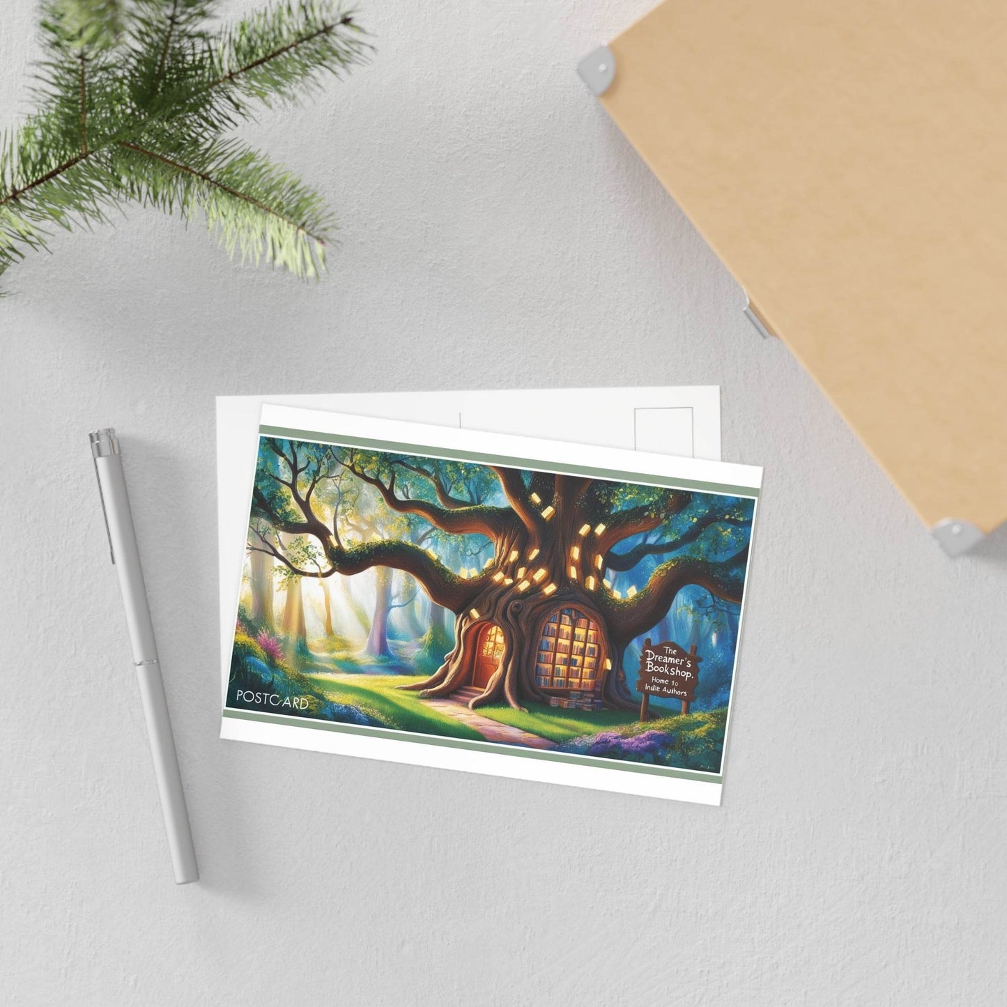 The Dreamer's Bookshop - Tree and Books Card - The Dreamer's Bookshop.