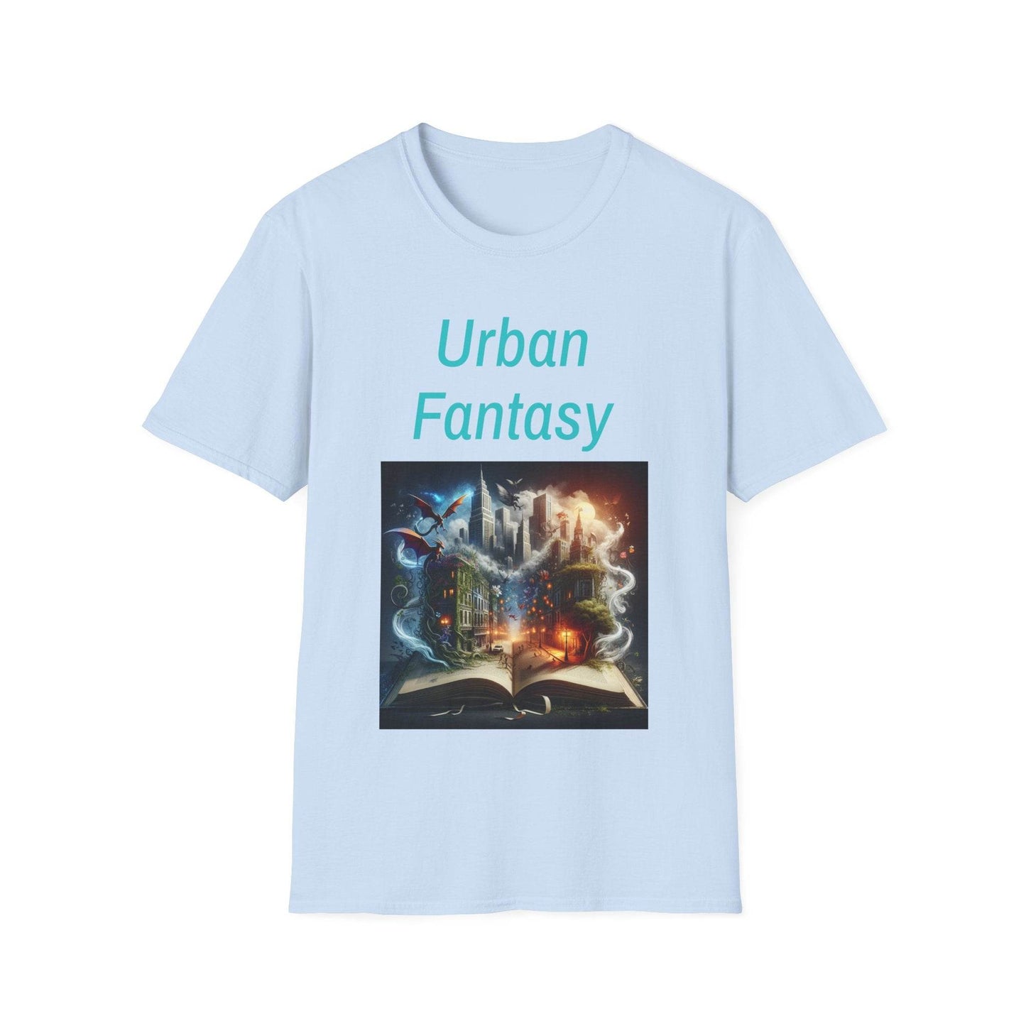 Urban Fantasy Unisex Softstyle T-Shirt - Dreamy Book Design for Book Lovers - The Dreamer's Bookshop.