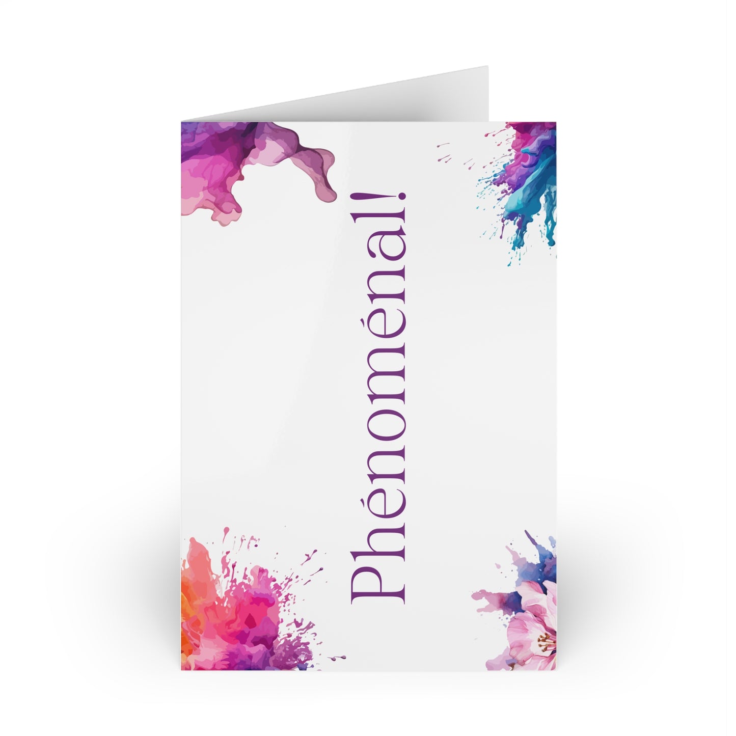 Watercolor Art Exclamation Card "Phénoménal" Joyful Print - The Dreamer's Bookshop.