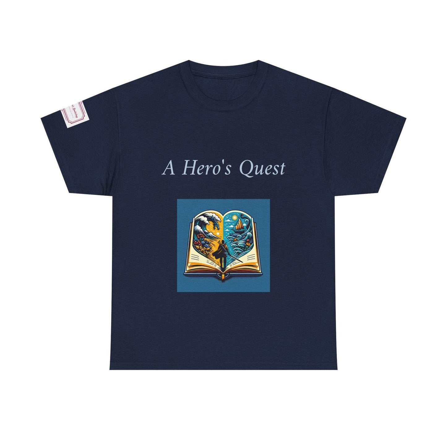 Adventure - Graphic Unisex Heavy Cotton Tee - Hero's Quest - The Dreamer's Bookshop.