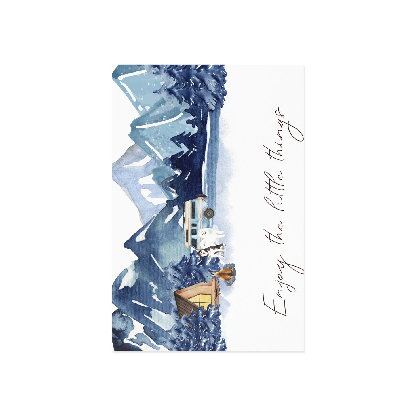 The Dreamer's Bookshop "Mountains" Enjoy the Little Things Card - The Dreamer's Bookshop.