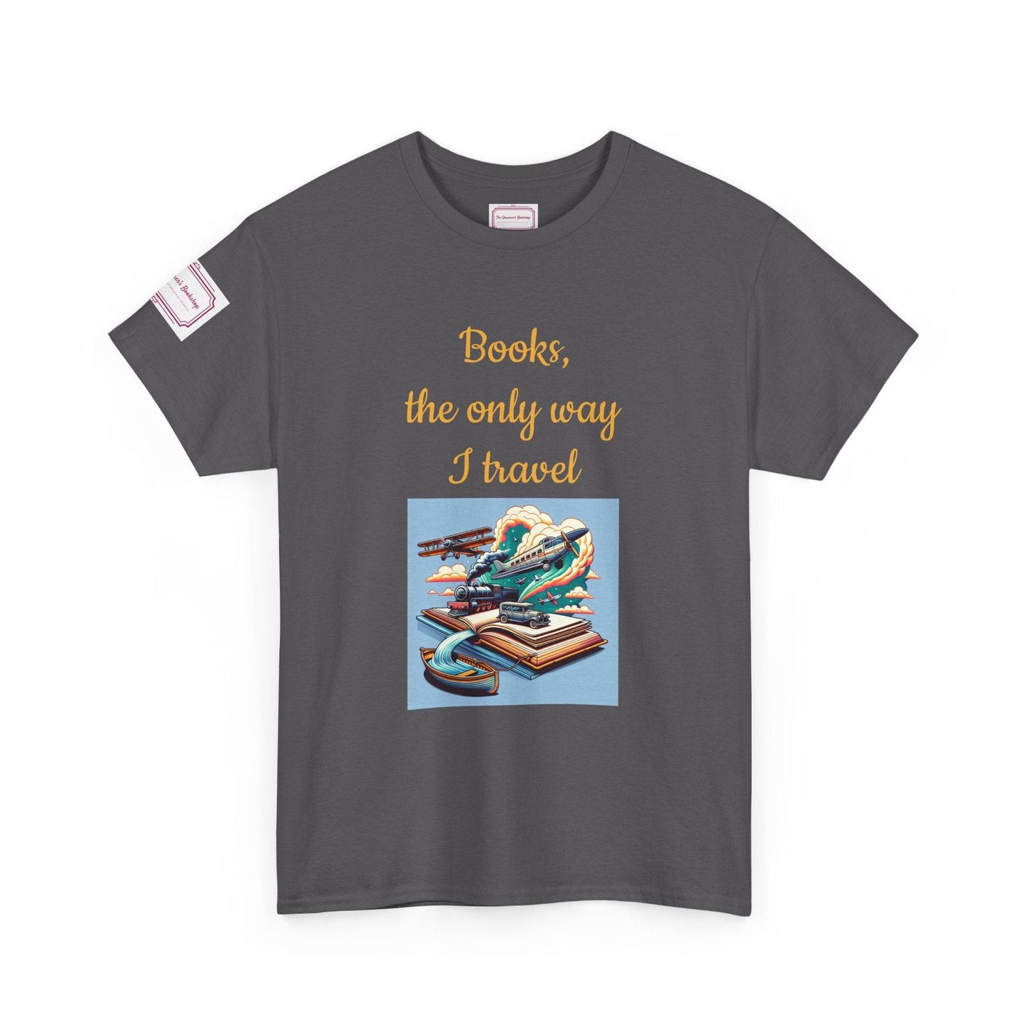 Travel - Unisex Heavy Cotton Tee - Perfect for Book Lovers - The Dreamer's Bookshop.