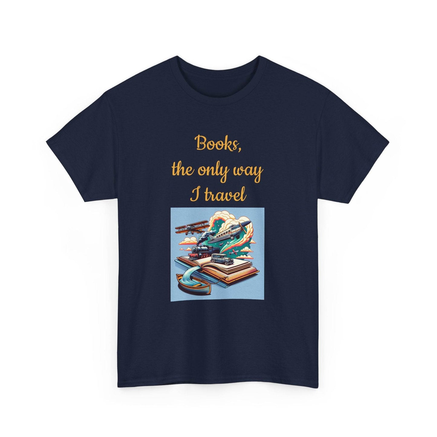 Travel - Unisex Heavy Cotton Tee for Book Lovers - The Dreamer's Bookshop.
