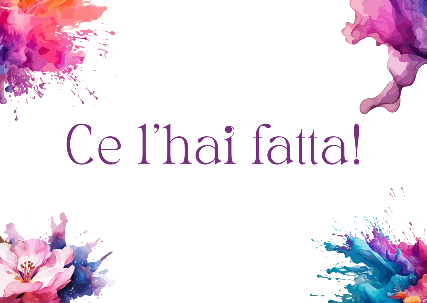 The Dreamer's Bookshop "Ce l'hai fatta" Exclamation Card - The Dreamer's Bookshop.