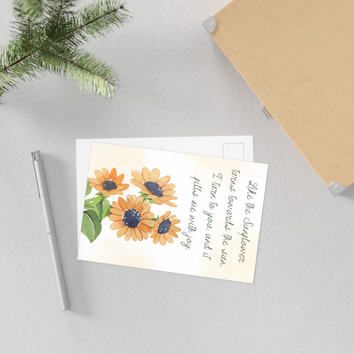 The Dreamer's Bookshop Affection "Like the Sunflower" Art Print Card - The Dreamer's Bookshop.
