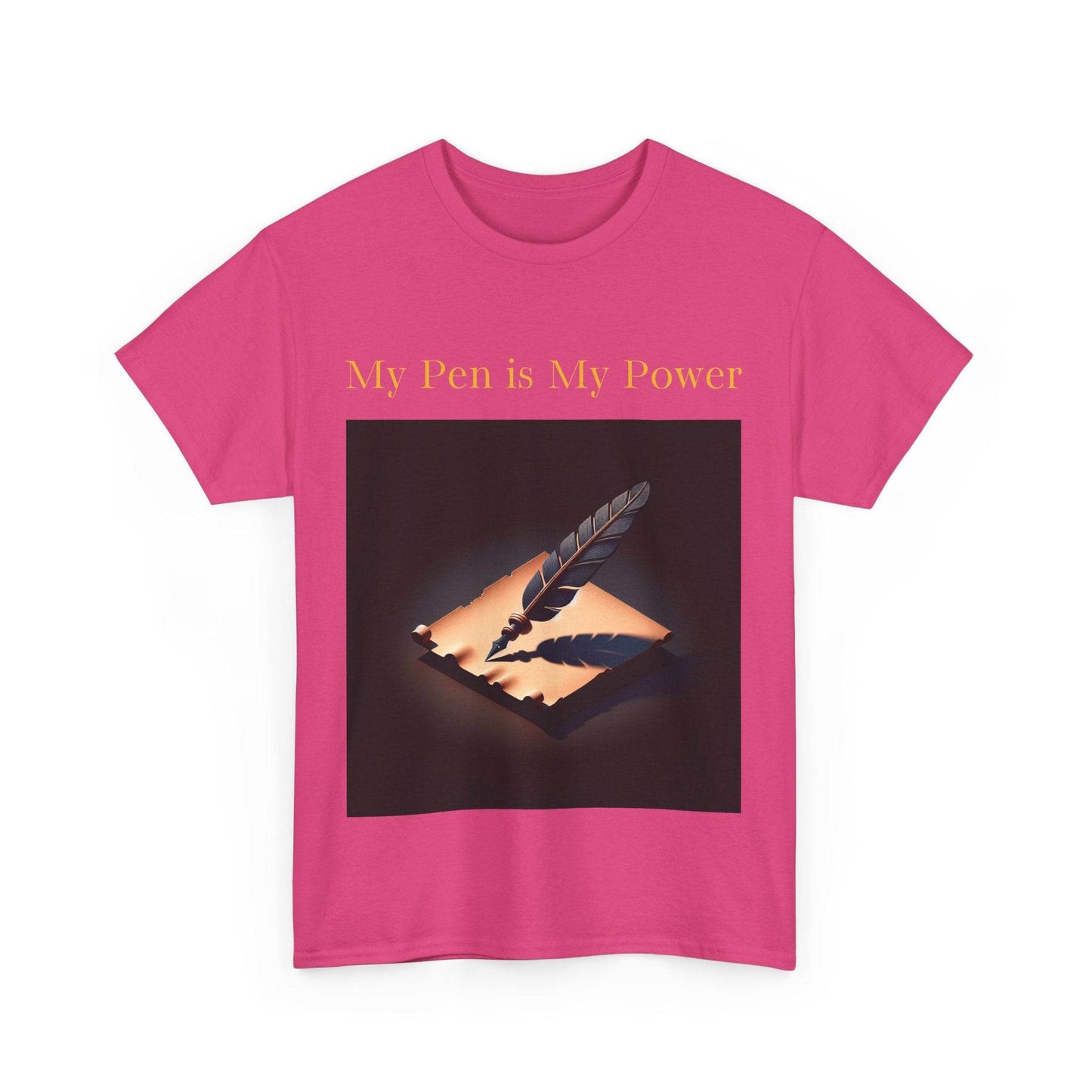 My Pen is My Power Unisex Heavy Cotton Tee - Creative Writer's Apparel - The Dreamer's Bookshop.