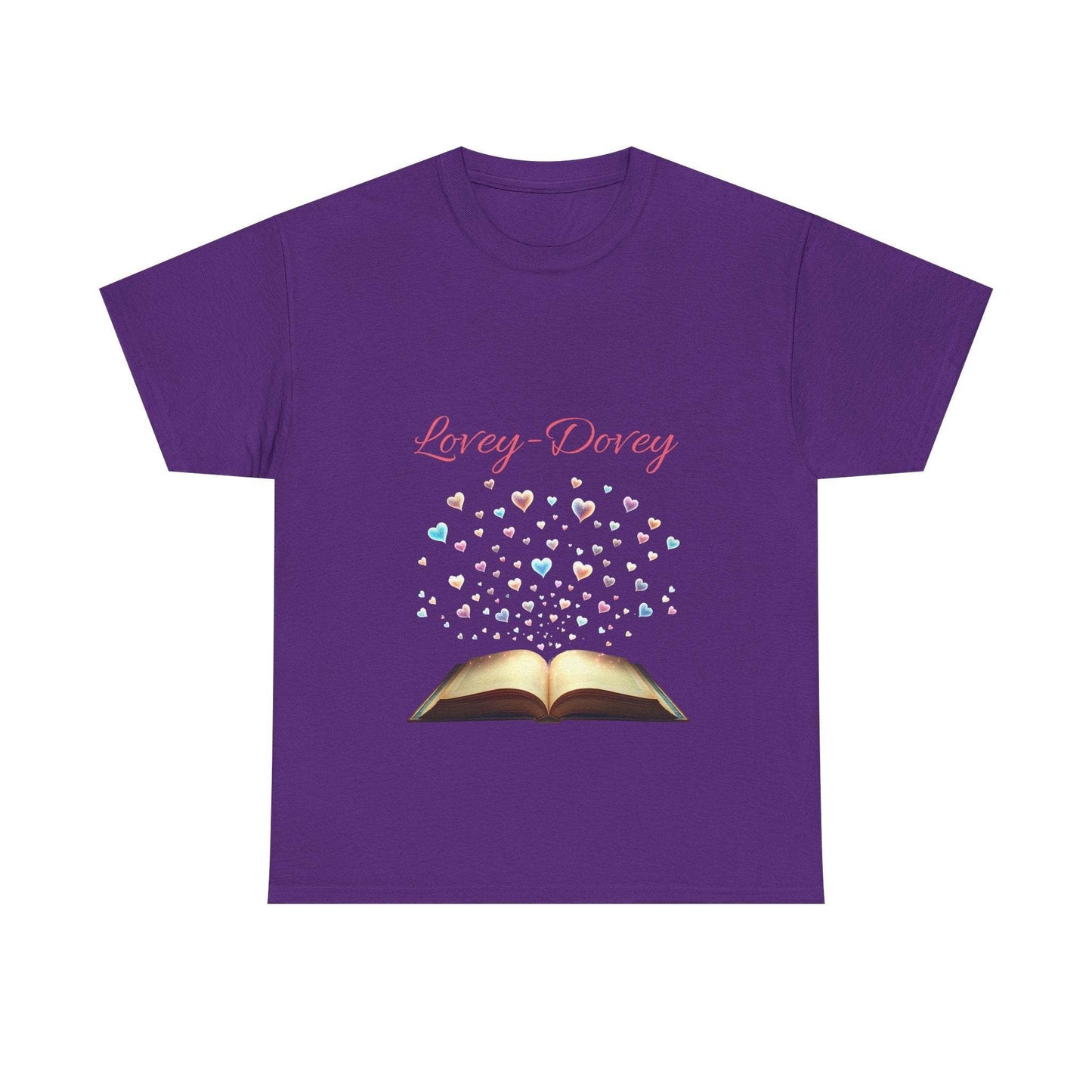 Lovey - Dovey - Unisex Heavy Cotton Tee - Sweet Romance - The Dreamer's Bookshop.