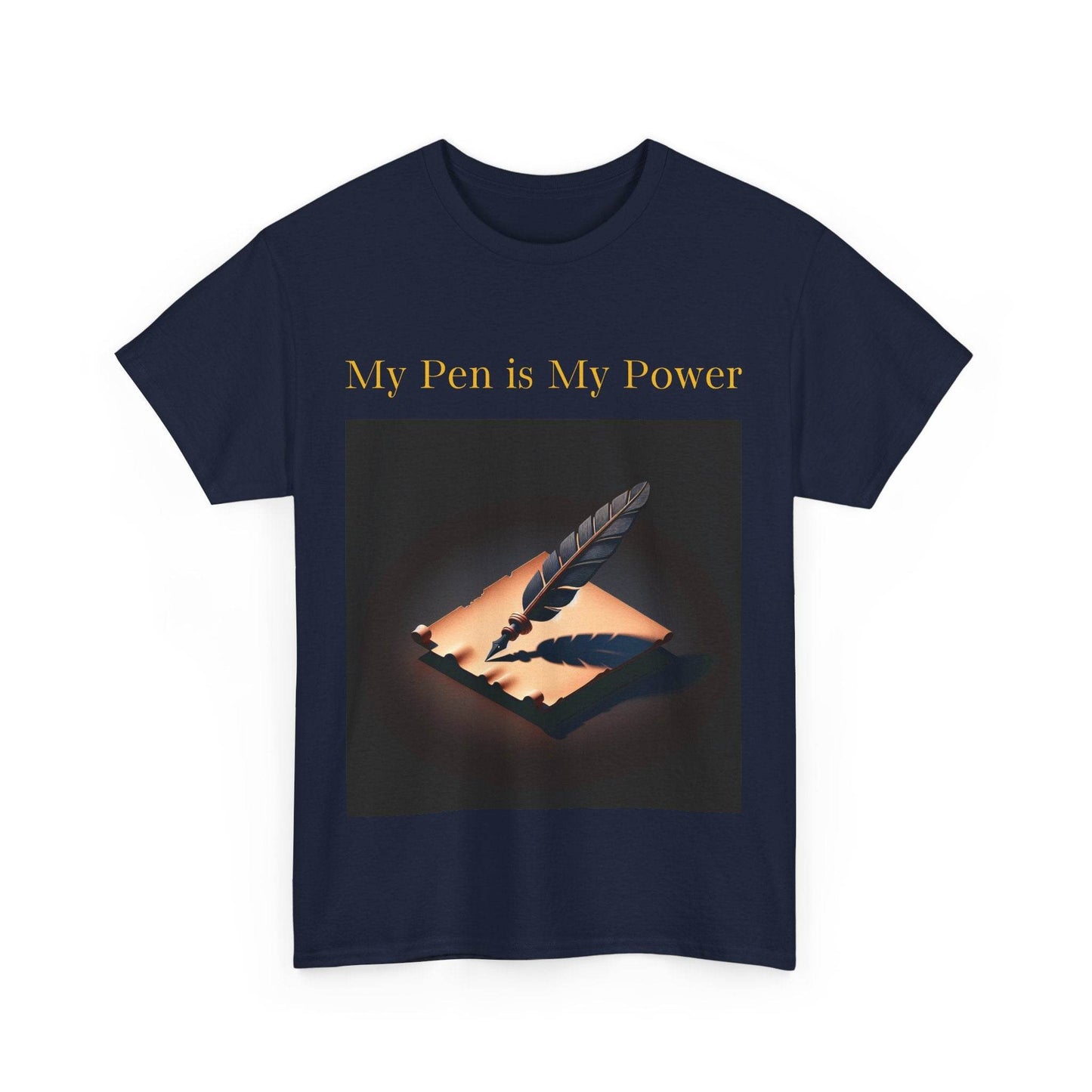 My Pen is My Power Unisex Heavy Cotton Tee - Creative Writer's Apparel - The Dreamer's Bookshop.