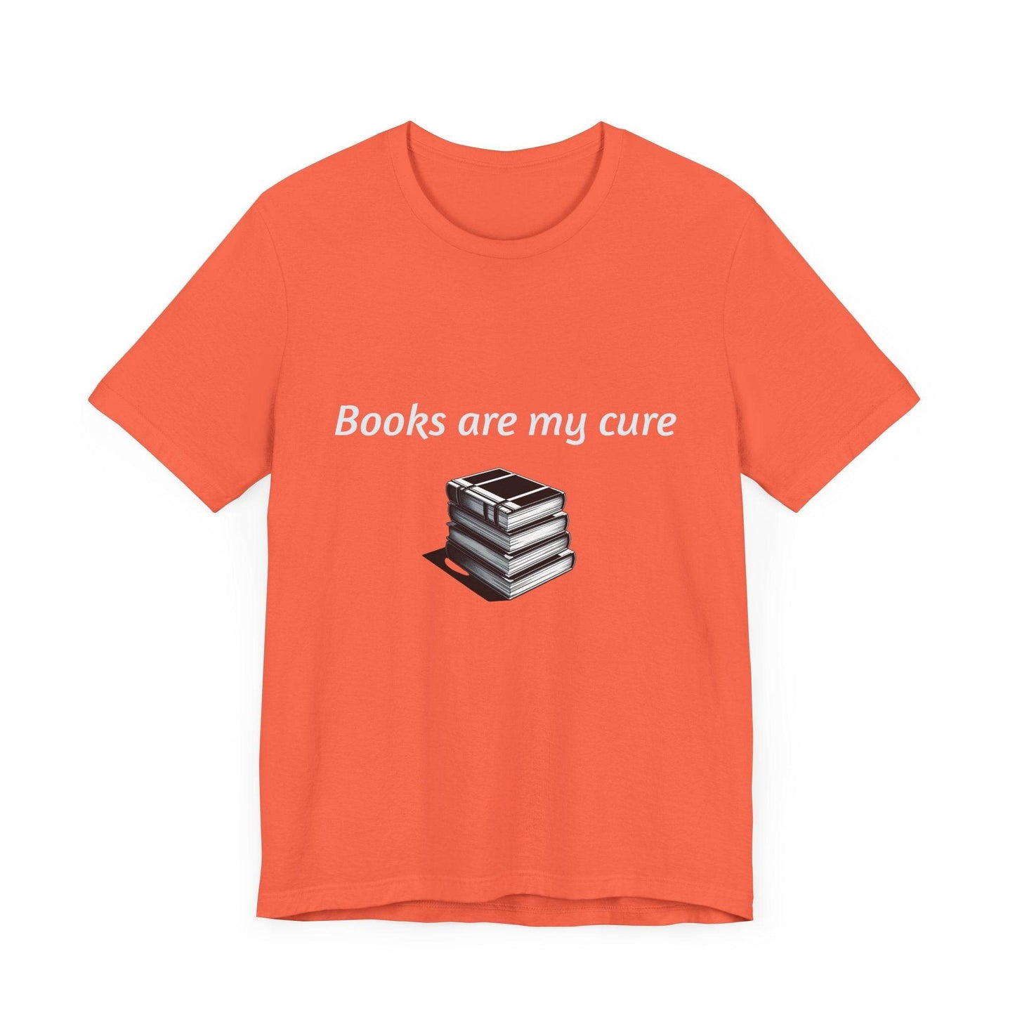 Inspirational Unisex Short Sleeve Tee - Books are my cure - The Dreamer's Bookshop.