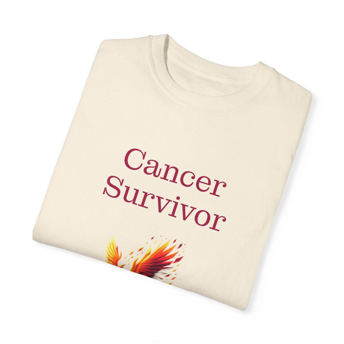 Cancer Survivor Unisex Garment-Dyed T-shirt - Inspirational Motivational Tee - The Dreamer's Bookshop.