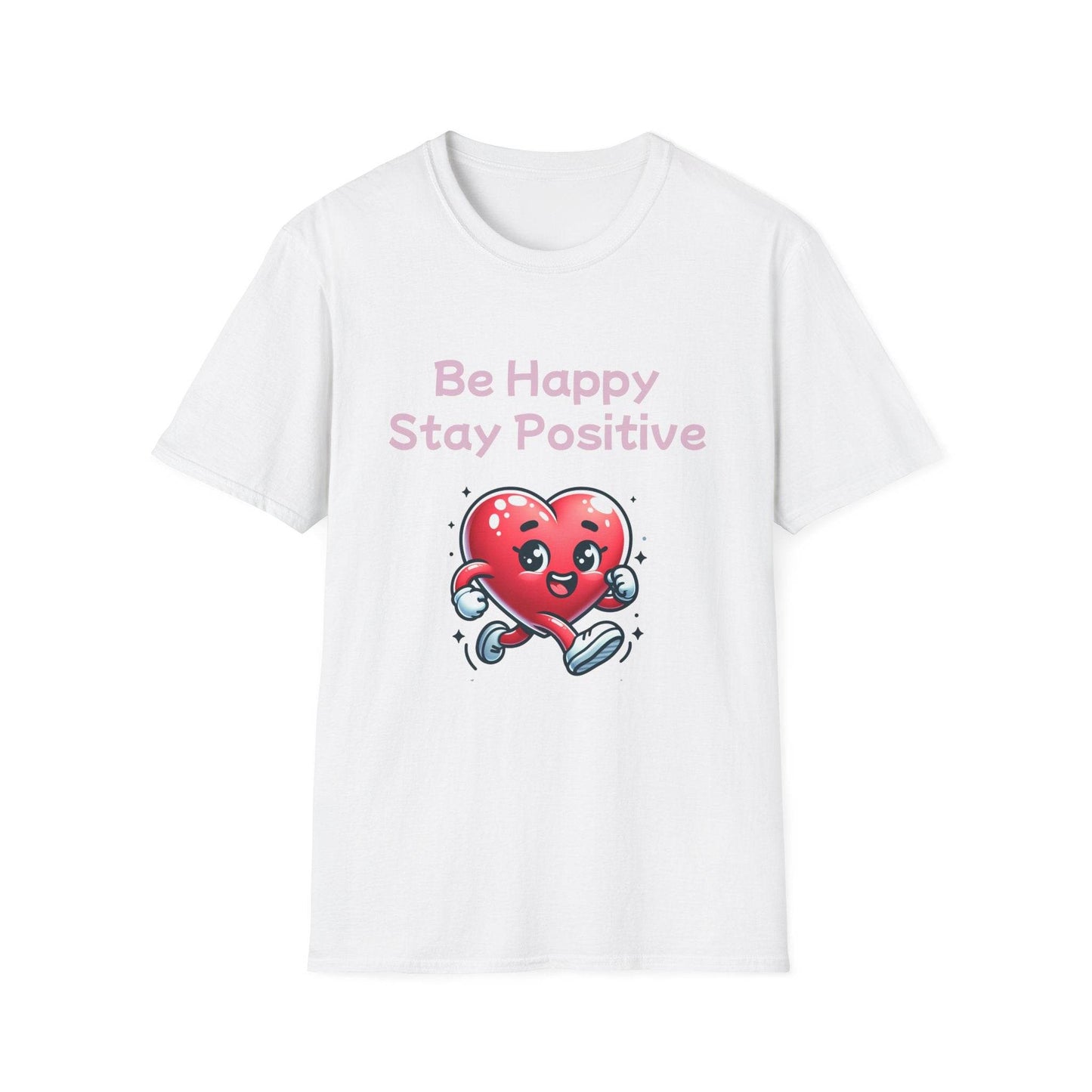 Be Happy Stay Positive Graphic T-Shirt for Optimism Lovers - The Dreamer's Bookshop.