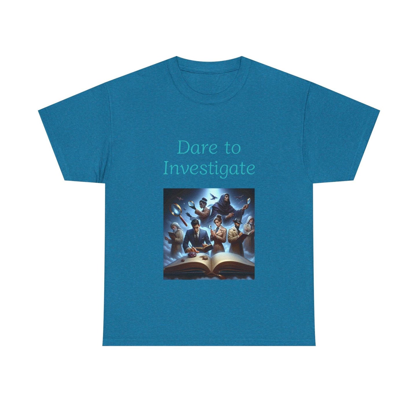 Investigate - Unisex Heavy Cotton Tee - Crime/Mystery Books - The Dreamer's Bookshop.