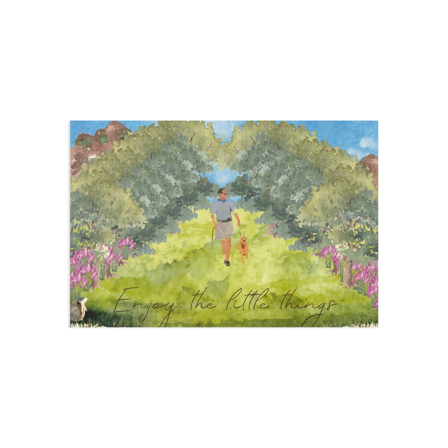 The Dreamer's Bookshop "Dog Walk" Enjoy the Little Things Card - The Dreamer's Bookshop.