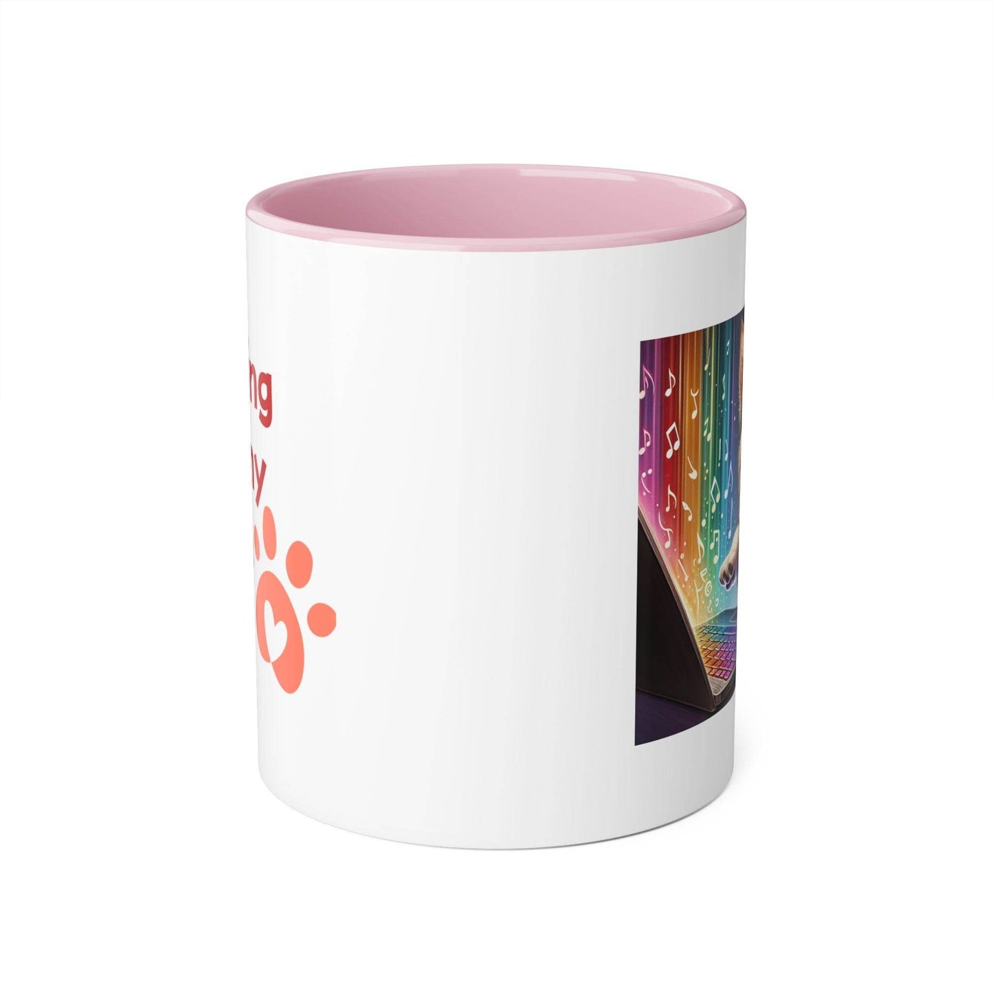 Funny Dog Writer Accent Mug - 11oz Coffee Cup for Book Lovers - The Dreamer's Bookshop.
